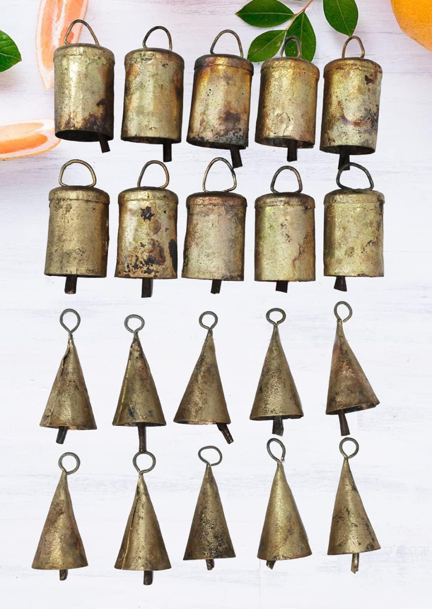 Handmade Decorative Tin Metal Craft Bells Shabby Chic Vintage