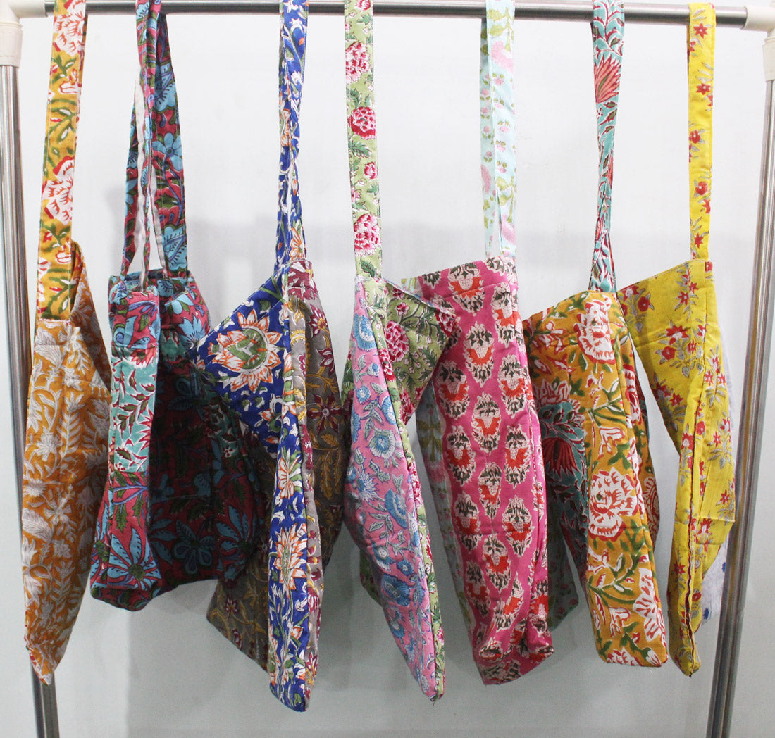 Buy BOHEMEO Shopping Bags Reusable 100% Cotton Denim Fabric