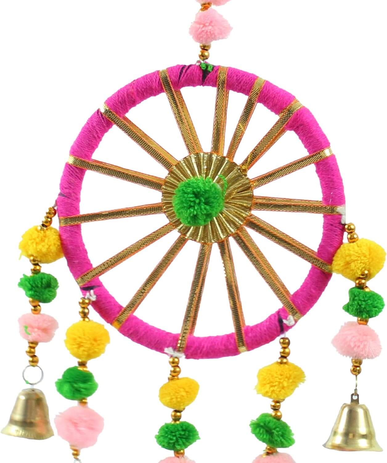 Brighten your home with colorful wall hanging latkan toran for Diwali, weddings & more. Eco-friendly & handmade by local artisans.