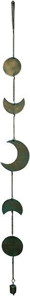 Mango Gifts Recycled Iron Moon Phase Wall Hanging Art for Moon Lovers Boho Home Décor 95 cm Length (Set of 5 Pcs)