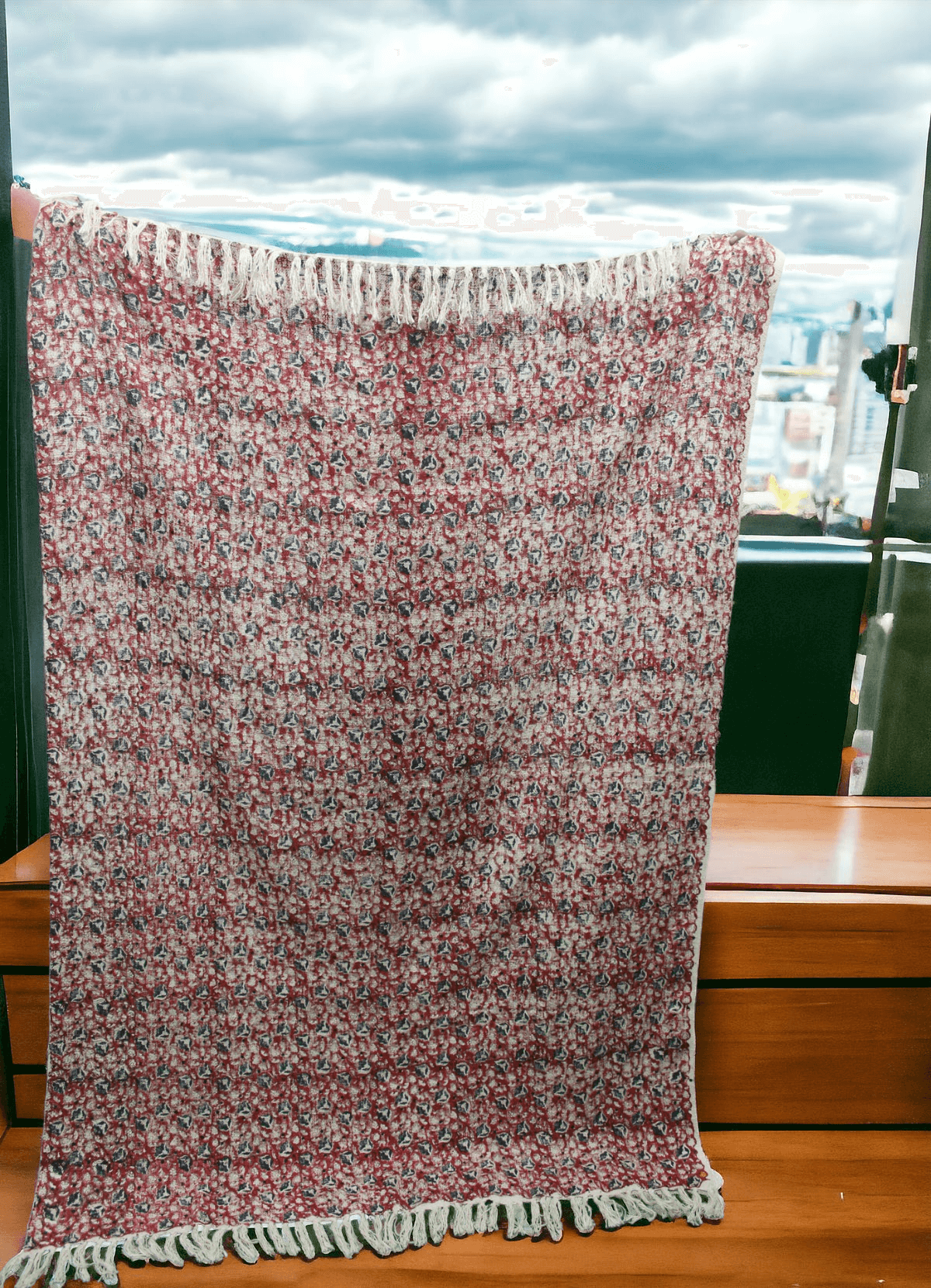 Hand-Loomed Cotton Sofa Throw Blanket - 72x52 Inches