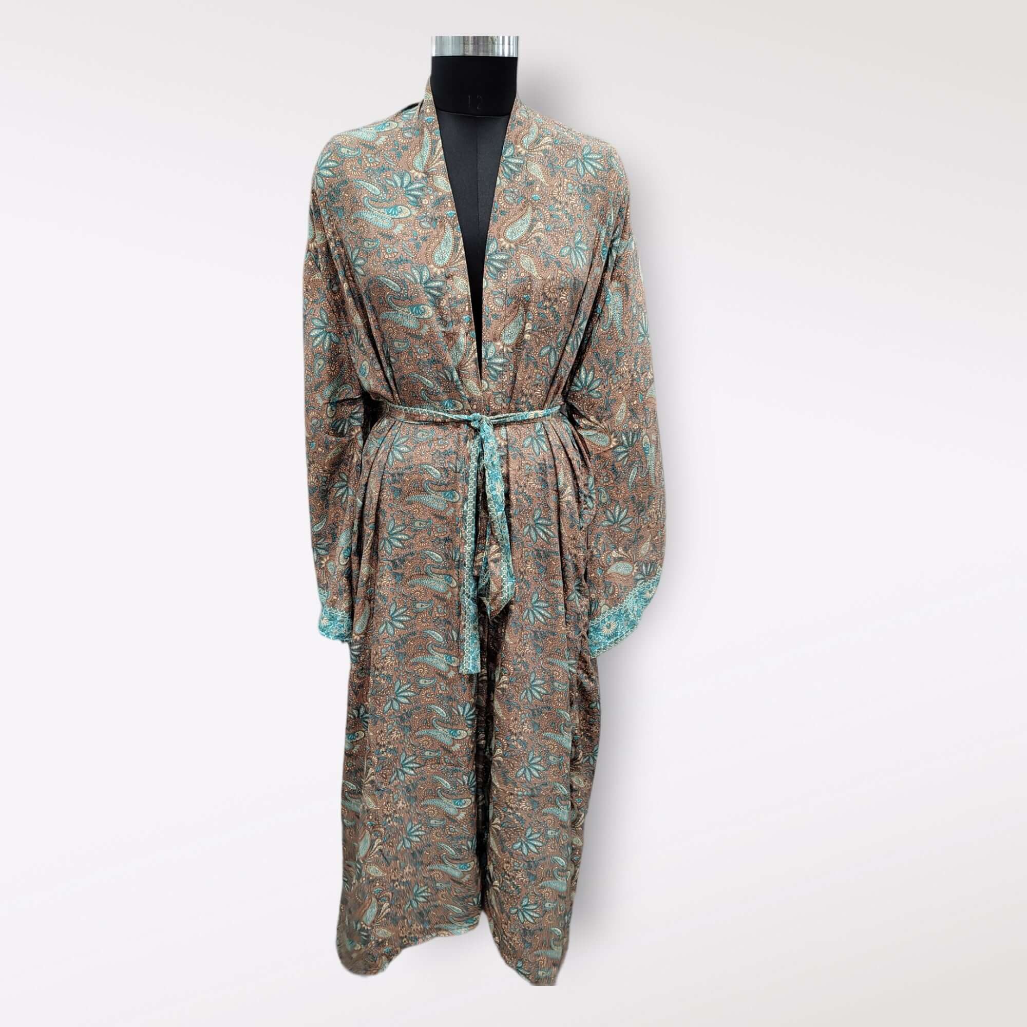 Vintage Silk Sari Kimono Dress - Unique Casual Wear