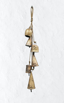 Rustic Iron Bells Chime Mobile - 6 Piece Set