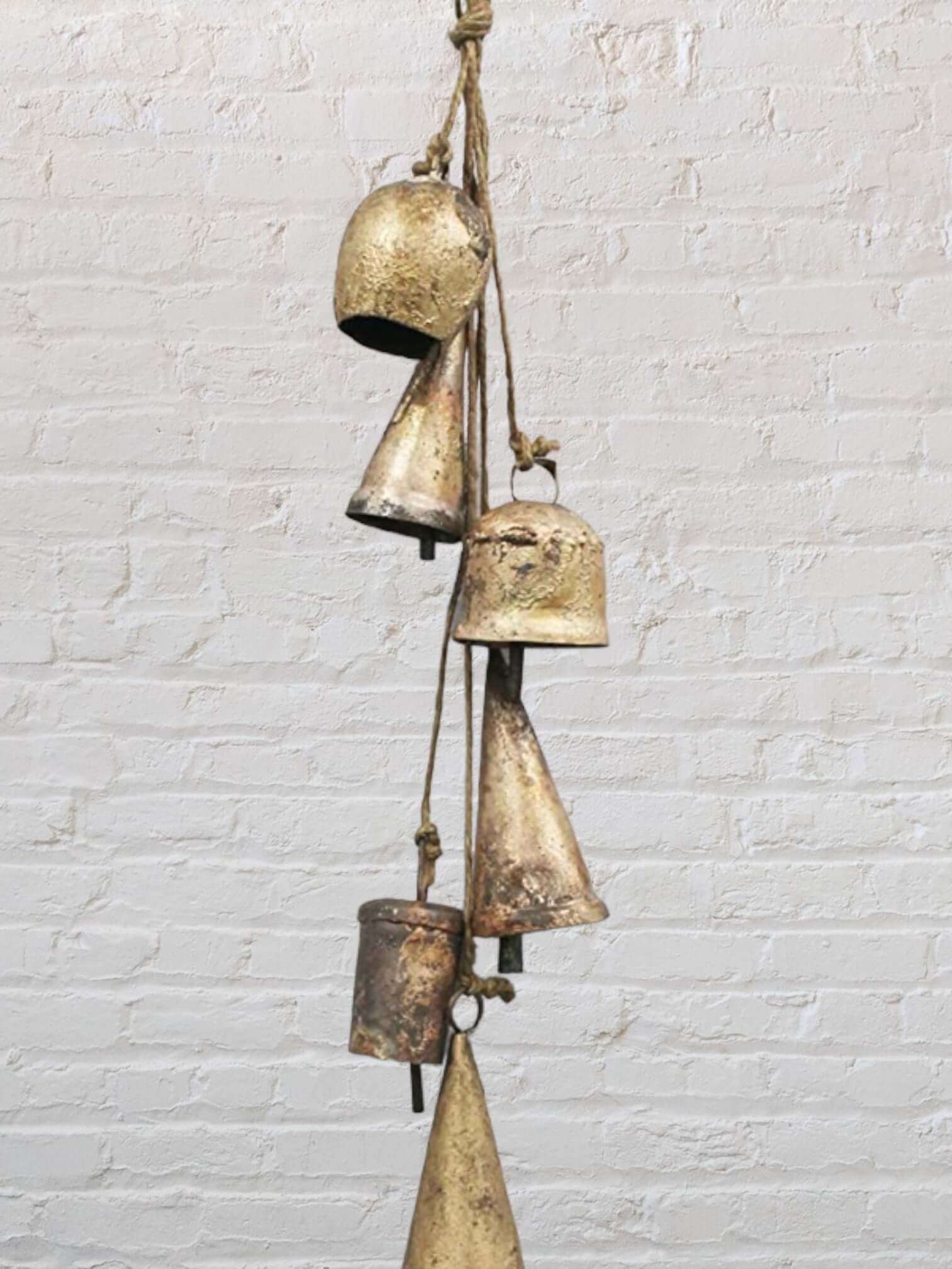 Rustic Iron Bells Chime Mobile - 6 Piece Set