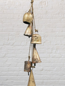 Rustic Iron Bells Chime Mobile - 6 Piece Set