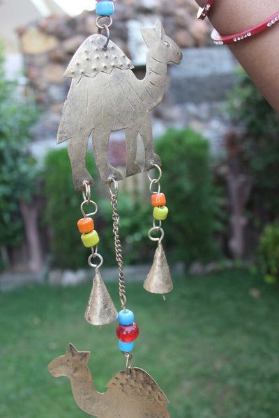 Camel Bells Wall Hanging Windchime Outdoor Patio Garden Ornaments 84 cm Length set of 5 Pieces