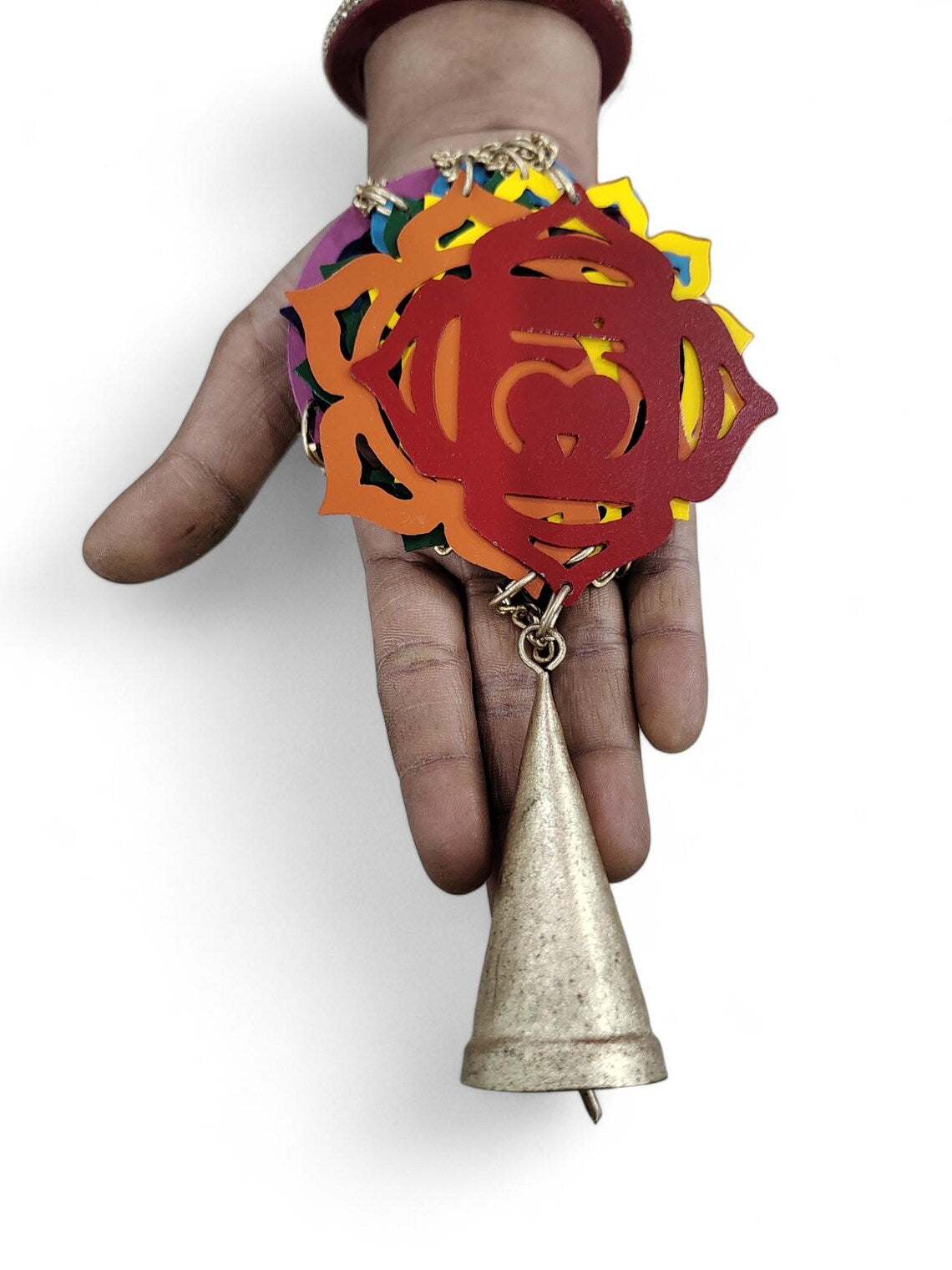 7 Chakras Wall Art, Chakras Wall Décor, Chakras Toran , Chakras Wall Hanging , Spiritual Room Décor , Chakra Hanging Décor , 110 cm Height