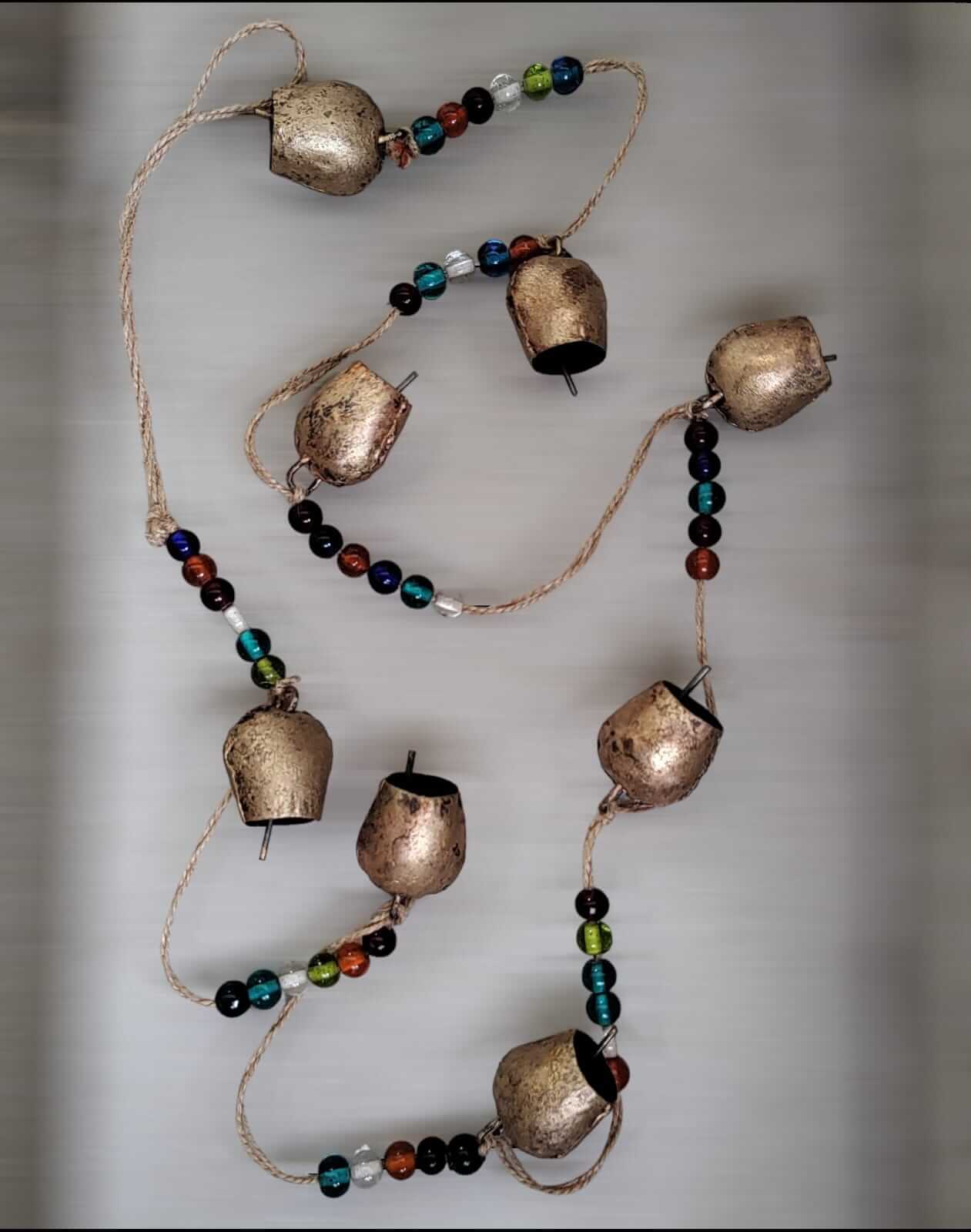 Rustic Vintage Bells Garland - 8 Decorative Mobile String Wreaths & Garlands