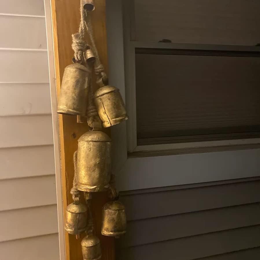 Large Indian Cow Bells - 7 Pcs for Home & Garden Décor