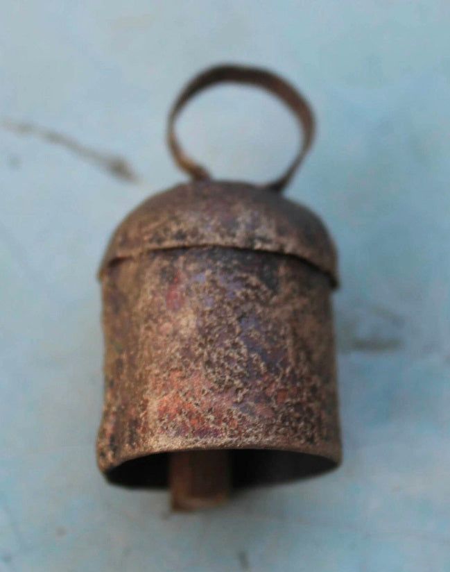 Shabby Chic 2.0" Inch Rustic Iron Tin Bells with Wooden Clapper