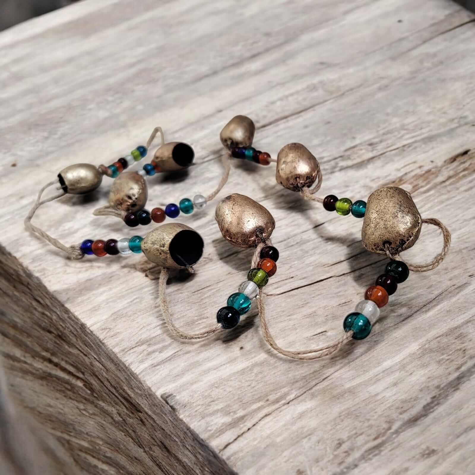 Rustic Vintage Bells Garland - 8 Decorative Mobile String Wreaths & Garlands