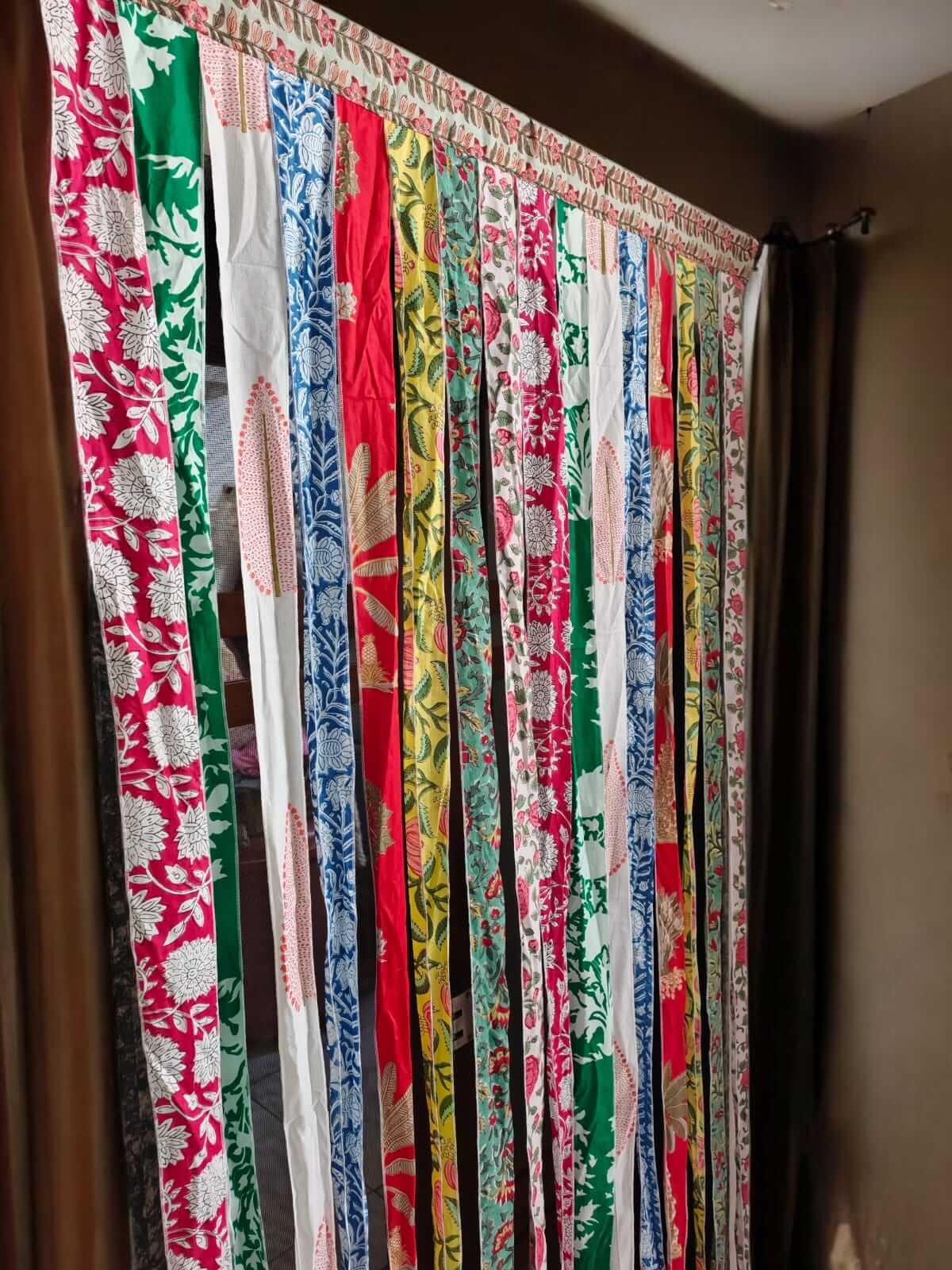 Closet curtain hippy hippie floral multicolor panels