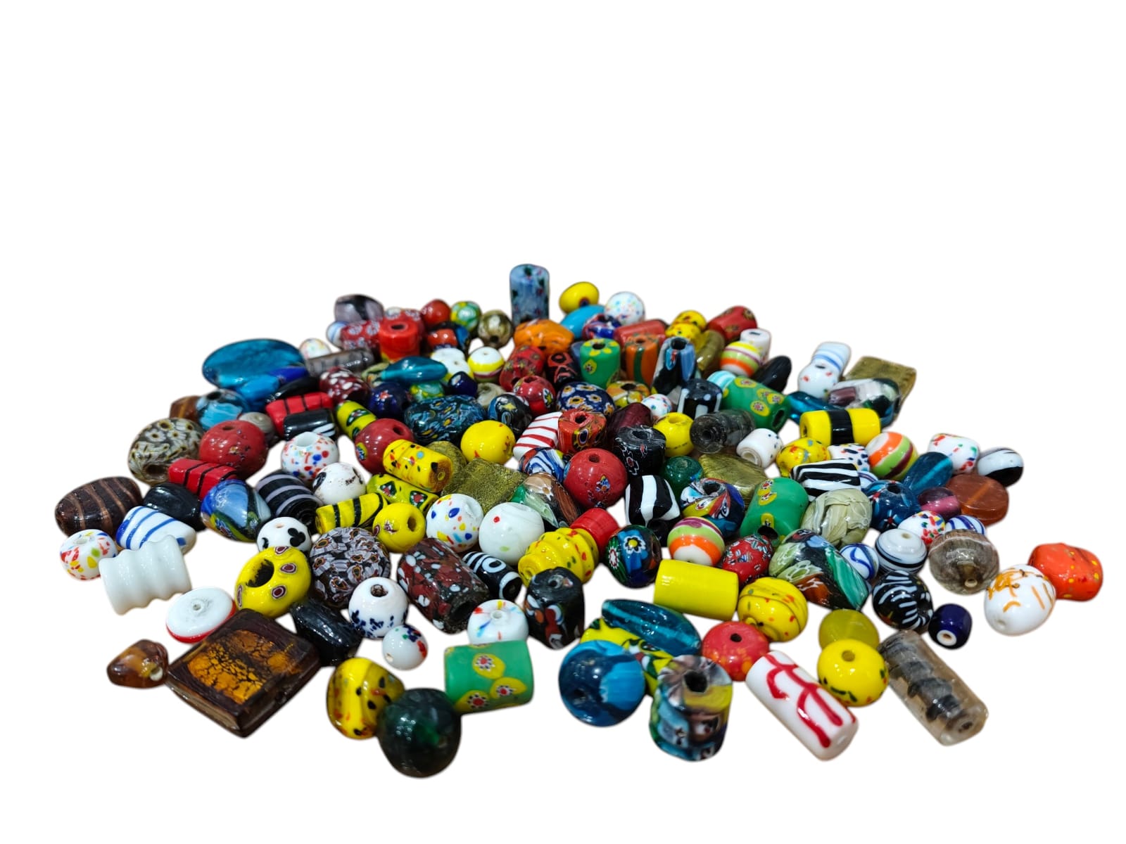 Assorted Mix Glass Beads 10mm to 30mm – Handmade Colorful Craft Beads for Mobiles, Wind Chimes, Jewelry Making & DIY Projects