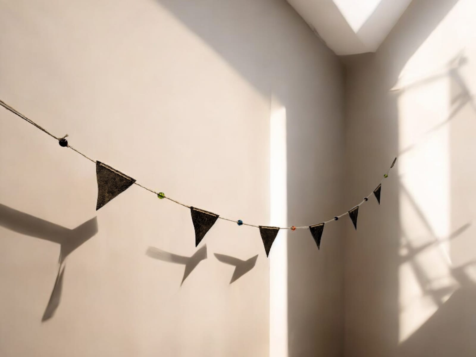 Recycled Iron Metal Triangle Bunting Garland Party Decoration , Garden , Indoor , Outdoor Bohemian Theme Décor