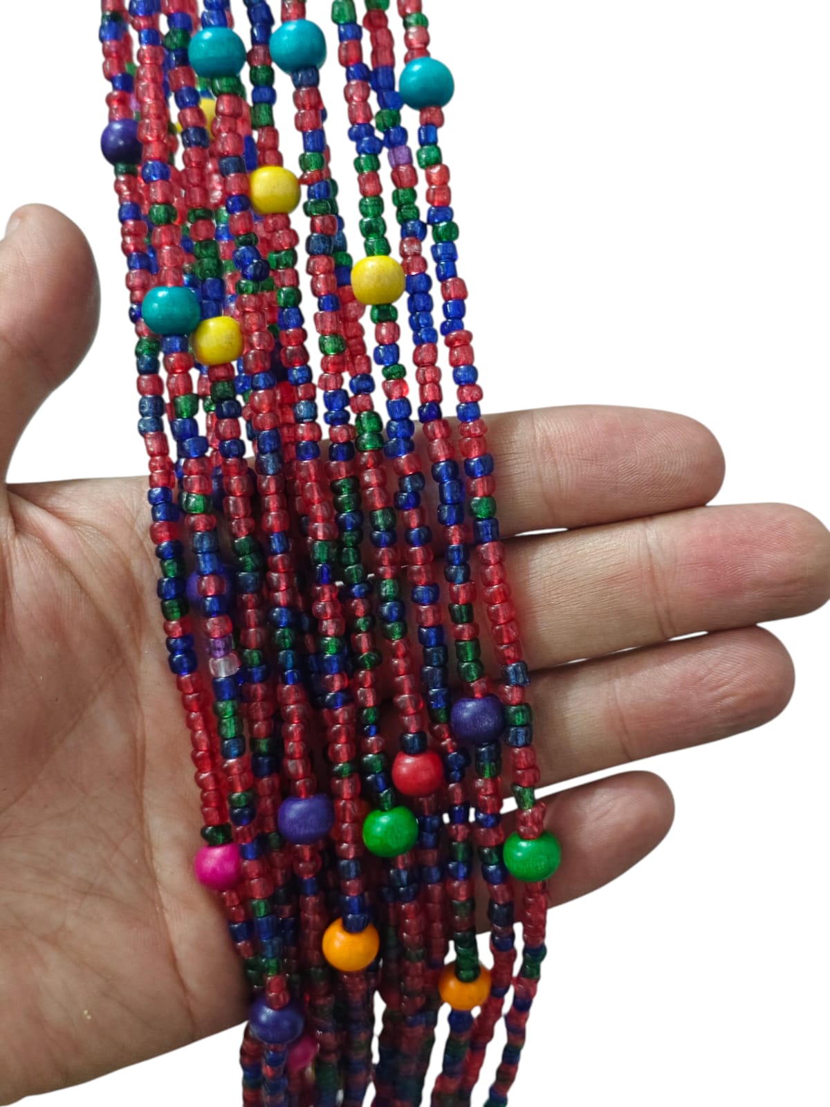 Bohemian Style Hippy Hippie Beaded Curtain for Doorways Multicolour Glass Bead Stands Gemstones for Living Room/Bedroom, Home Decor 76" inch Height