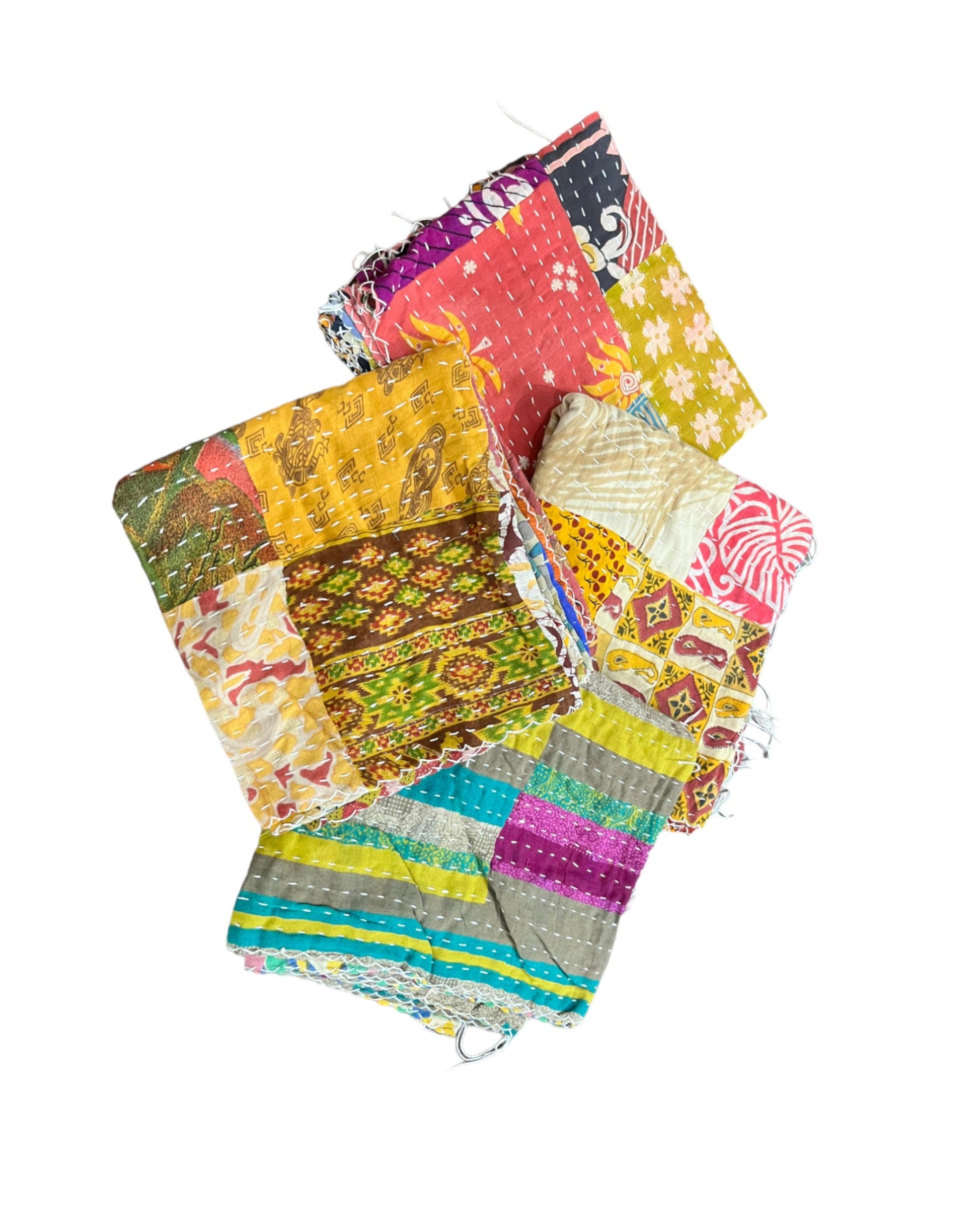 Kantha Vintage Cotton Scarves - Reversible Stole Apparel & Accessories
