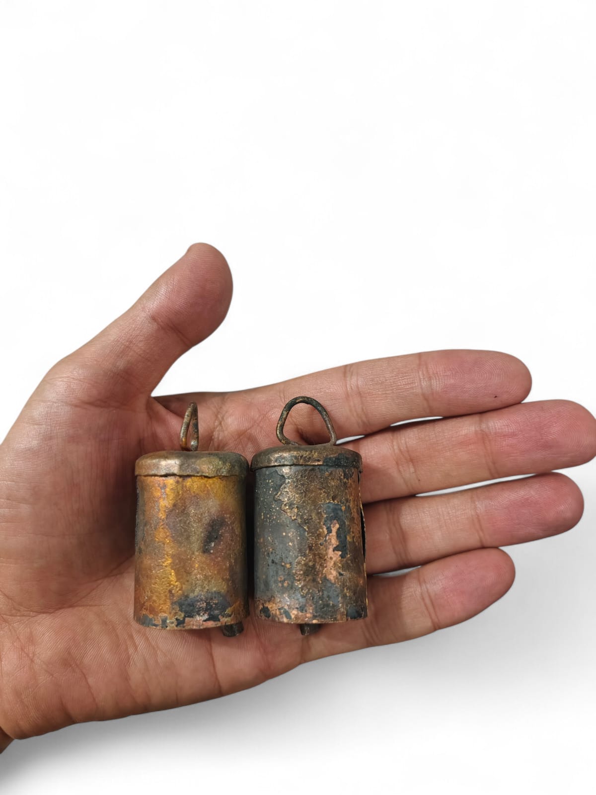 Recycled Iron Mug Bells 2.5" Inches Height Antique Rustic Finish Loud Sound Wholesale Lot