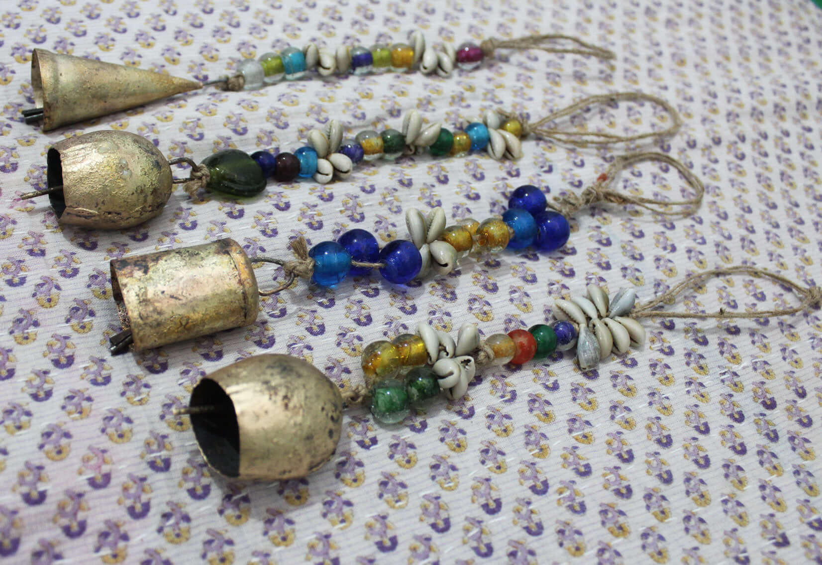 Rustic Iron Bells Chimes Mobile Decoration - 12 Pack