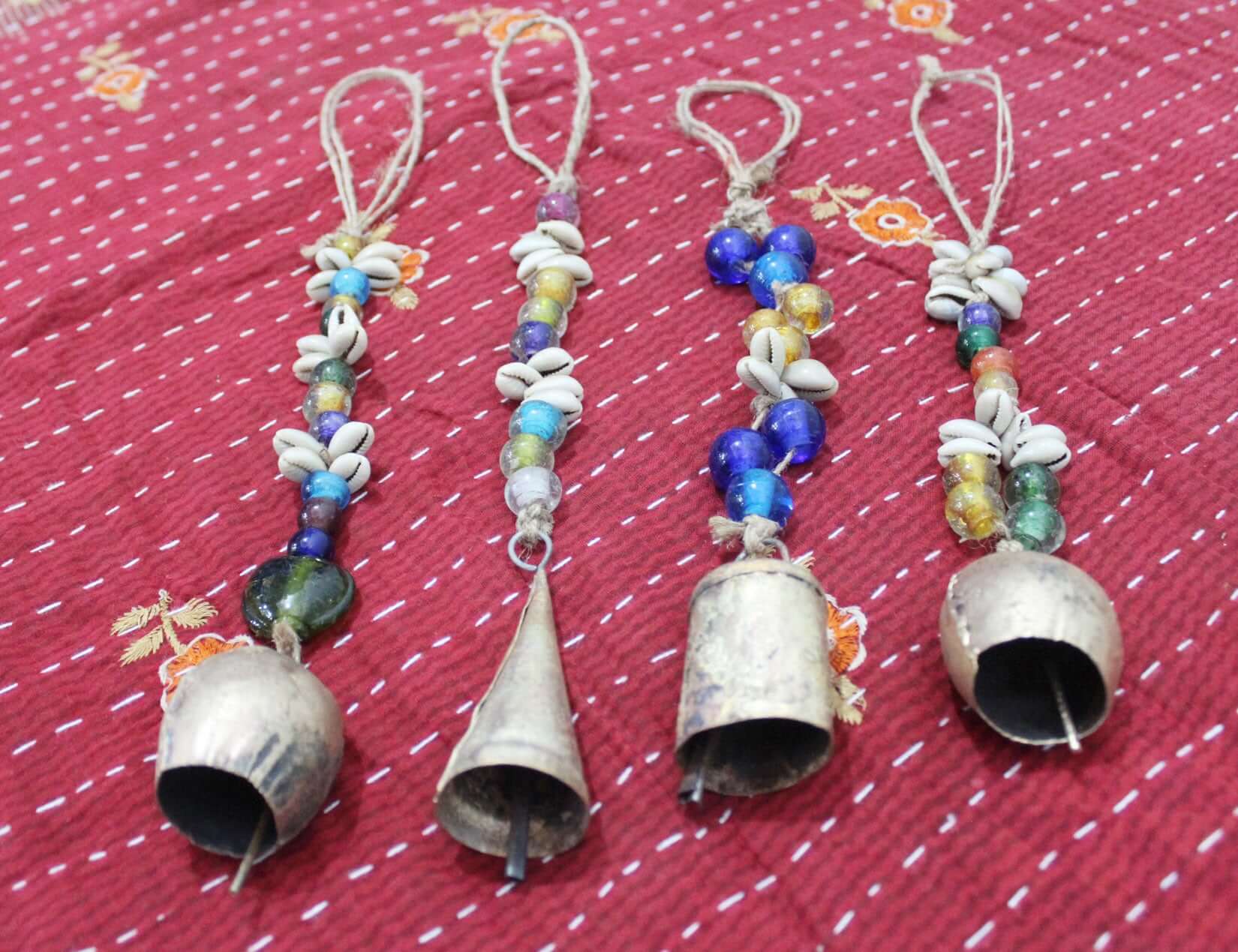 Rustic Iron Bells Chimes Mobile Decoration - 12 Pack