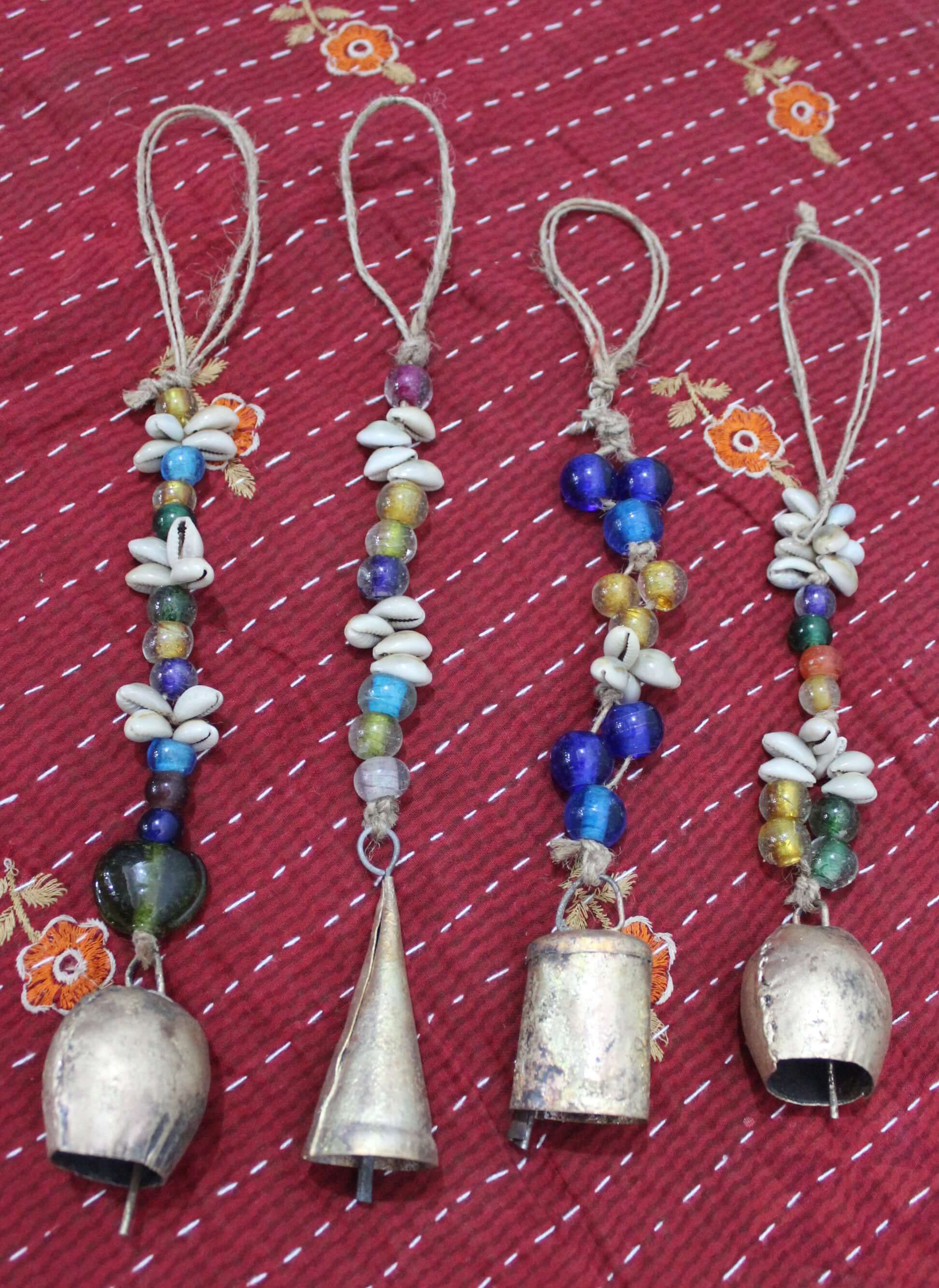 Rustic Iron Bells Chimes Mobile Decoration - 12 Pack