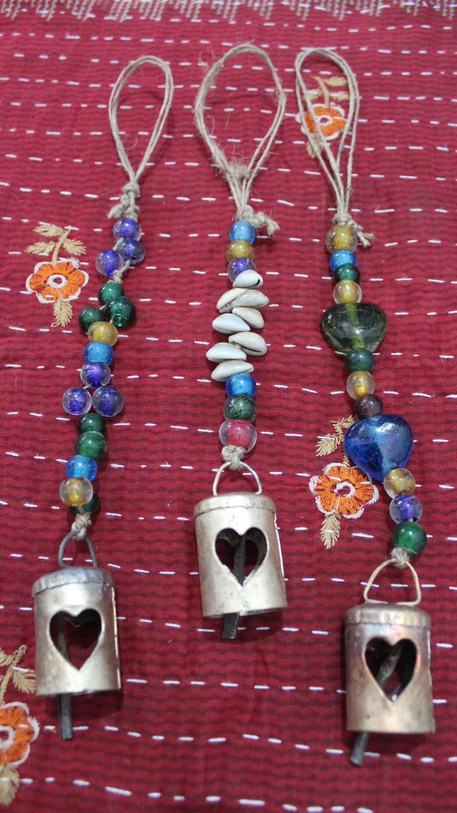 Rustic Iron Bells Chimes Mobile Decoration - 12 Pack