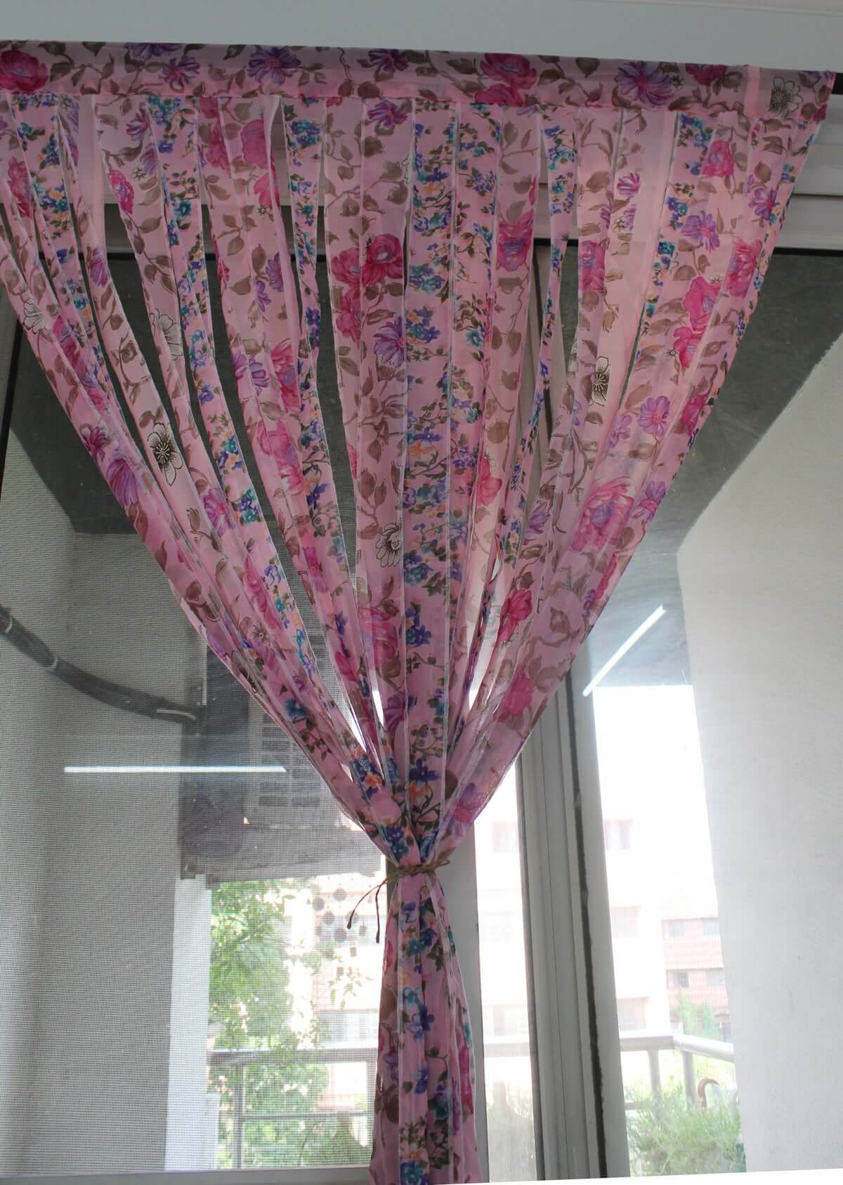 Recycled Silk Sari Bohemian Curtains - 210 x 120 cm