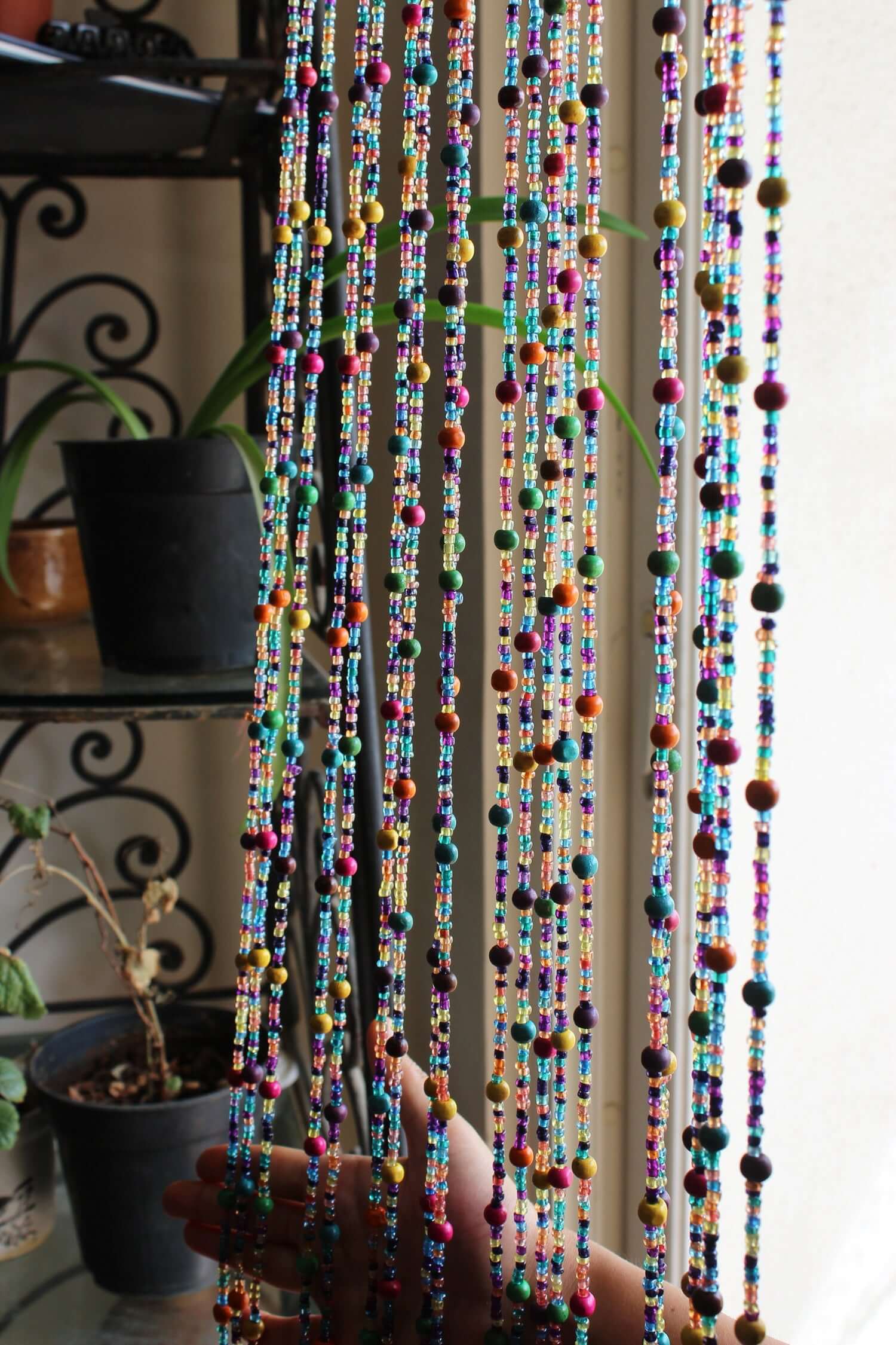 Bohemian Beaded Garland with Bells