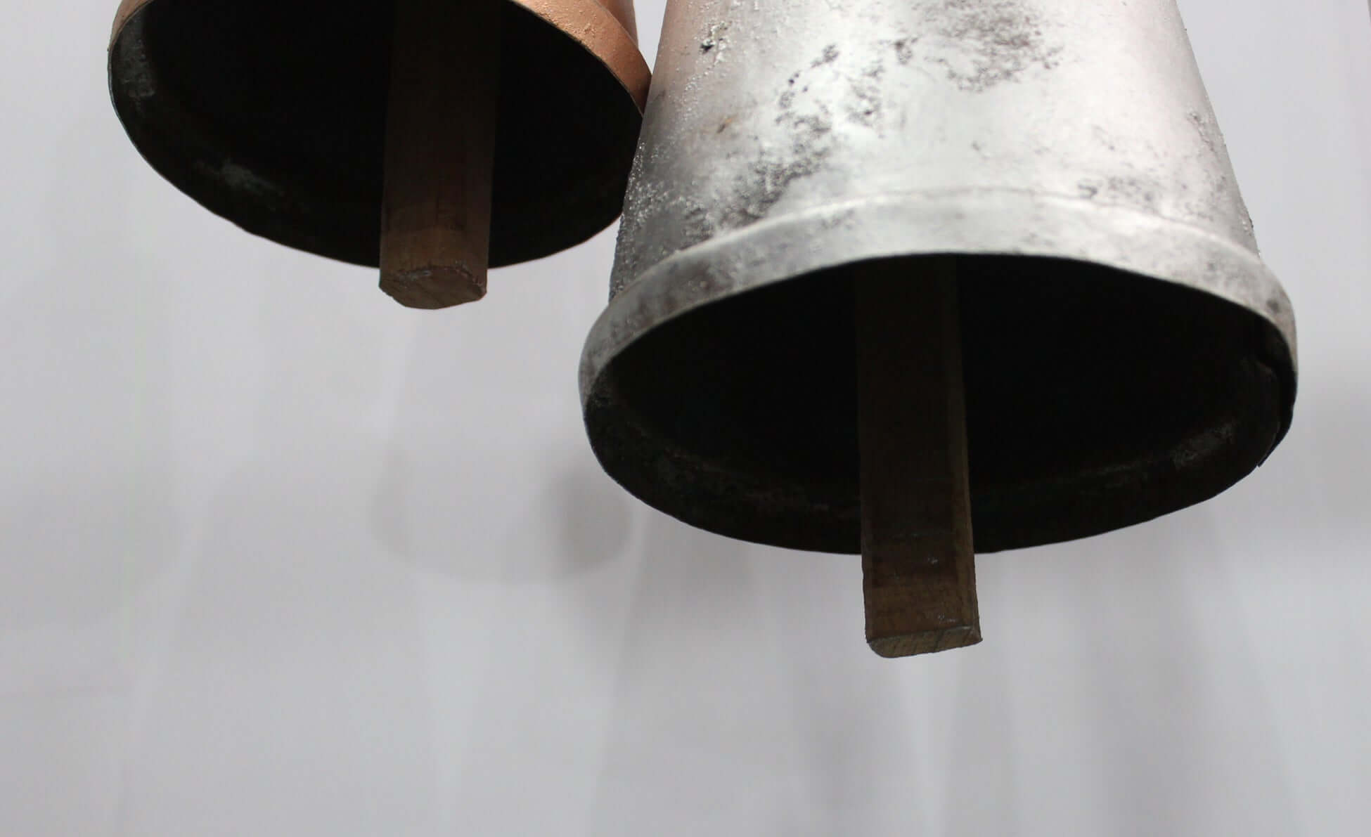 Rustic Iron Cow Bells - Set of 3 for Outdoor Décor