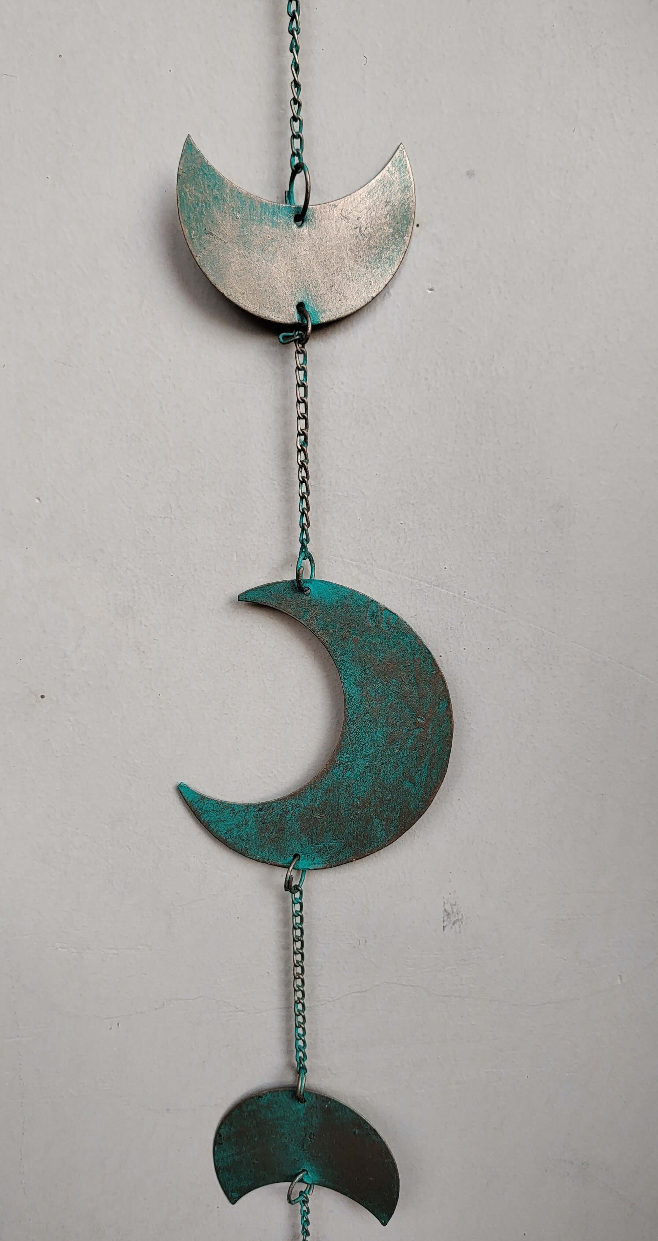 Boho Recycled Iron Moon Phase Wall Art (Set of 5)