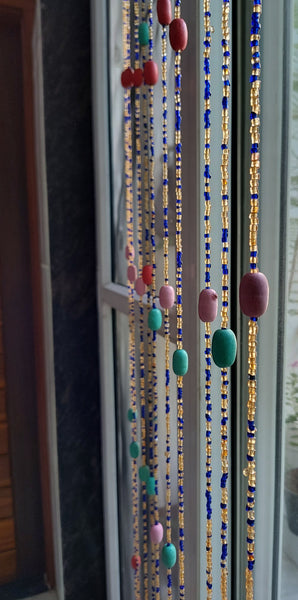 Bohemian Curtain , Glass Beads , Beaded Curtain , Hippy Curtain for Doorways , Bell Strings , Glass Beads Strands , Gemstones