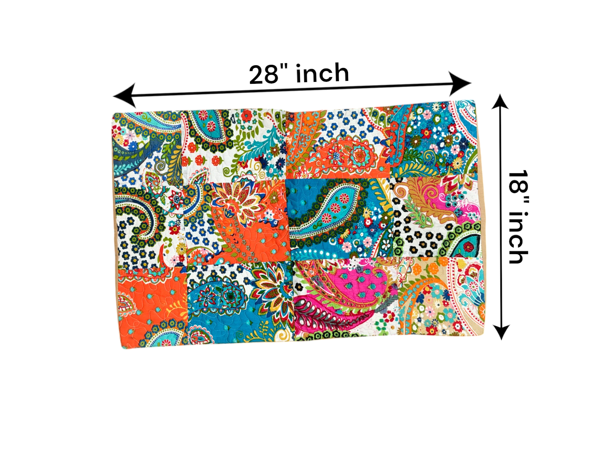 Multicolor Paisley Patchwork Printed Cushion Covers, 16x16 Multicolor Decorative Throw Pillow Covers Handmade Sofa & Bed Accent Pillows set of 2.