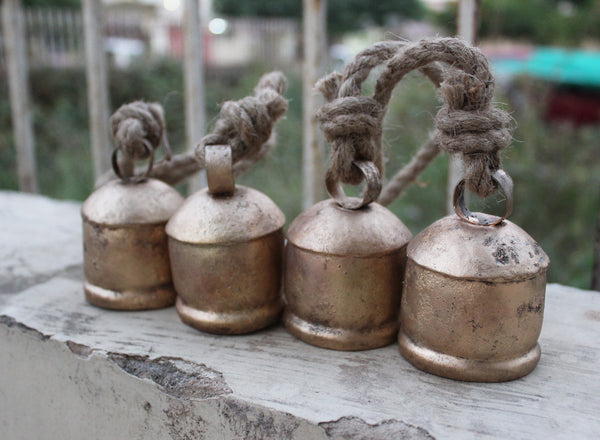 Decorative cow bells gold harmony bells garden decor