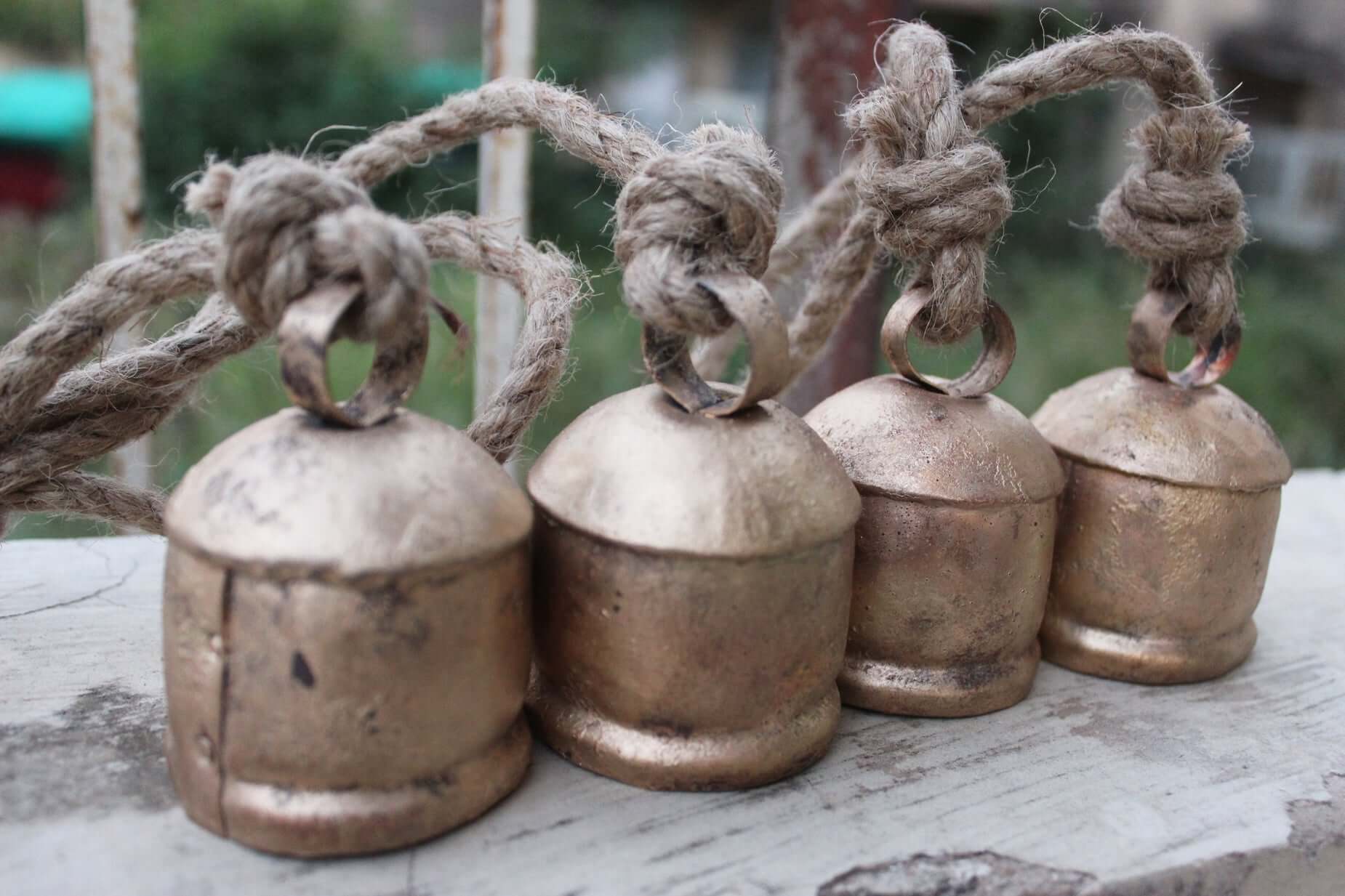 Vintage Metal Bells Wind Chime - 65 cm Rustic Decor
