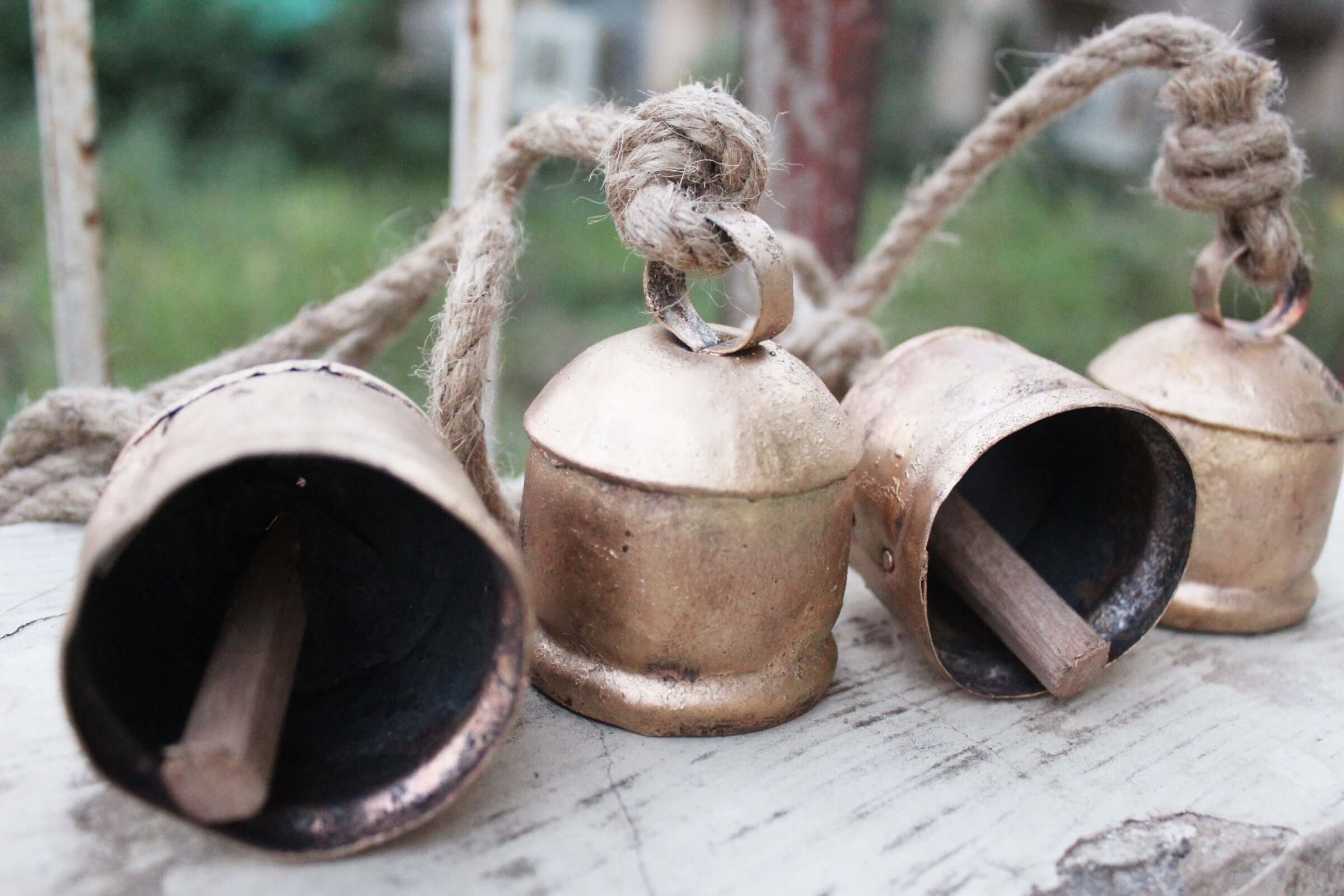 Vintage Metal Bells Wind Chime - 65 cm Rustic Decor