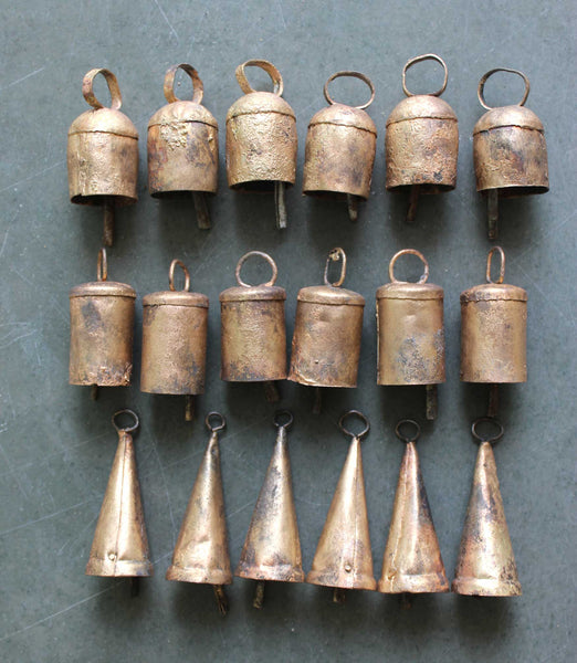 Recycled Iron Tin Bells 2.75" Inches