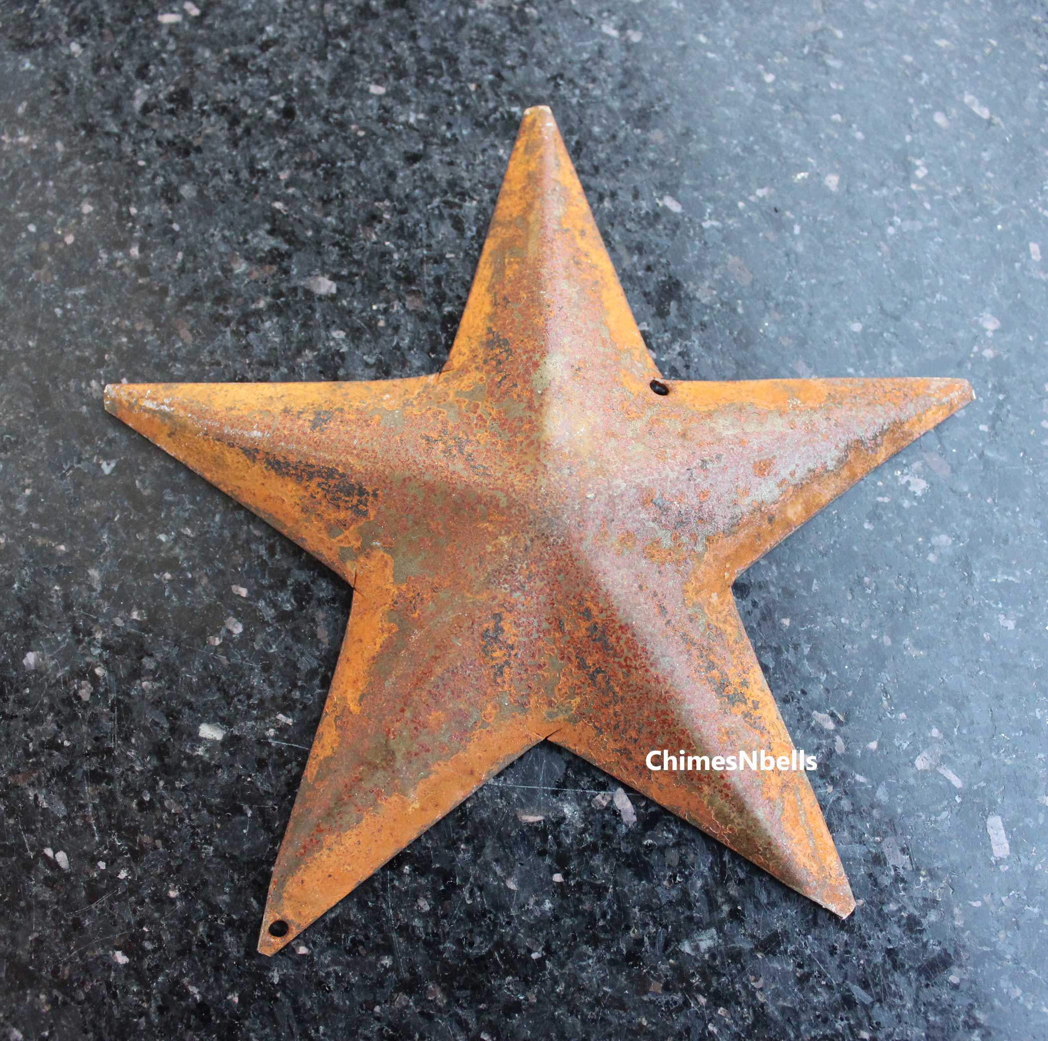 Elevate your space with our 10-piece recycled iron moon and stars set. Perfect for country primitive decor in your home or patio.