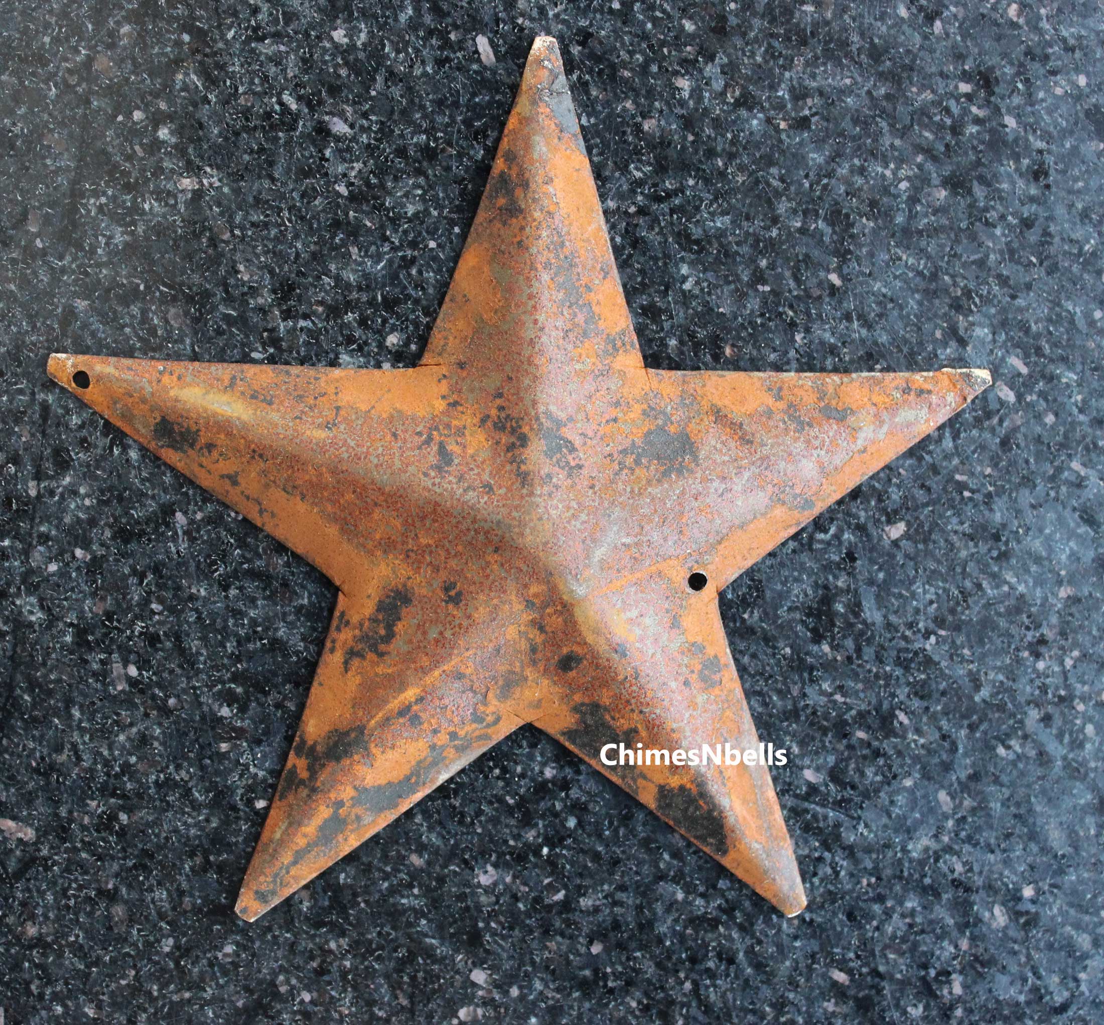 Elevate your space with our 10-piece recycled iron moon and stars set. Perfect for country primitive decor in your home or patio.