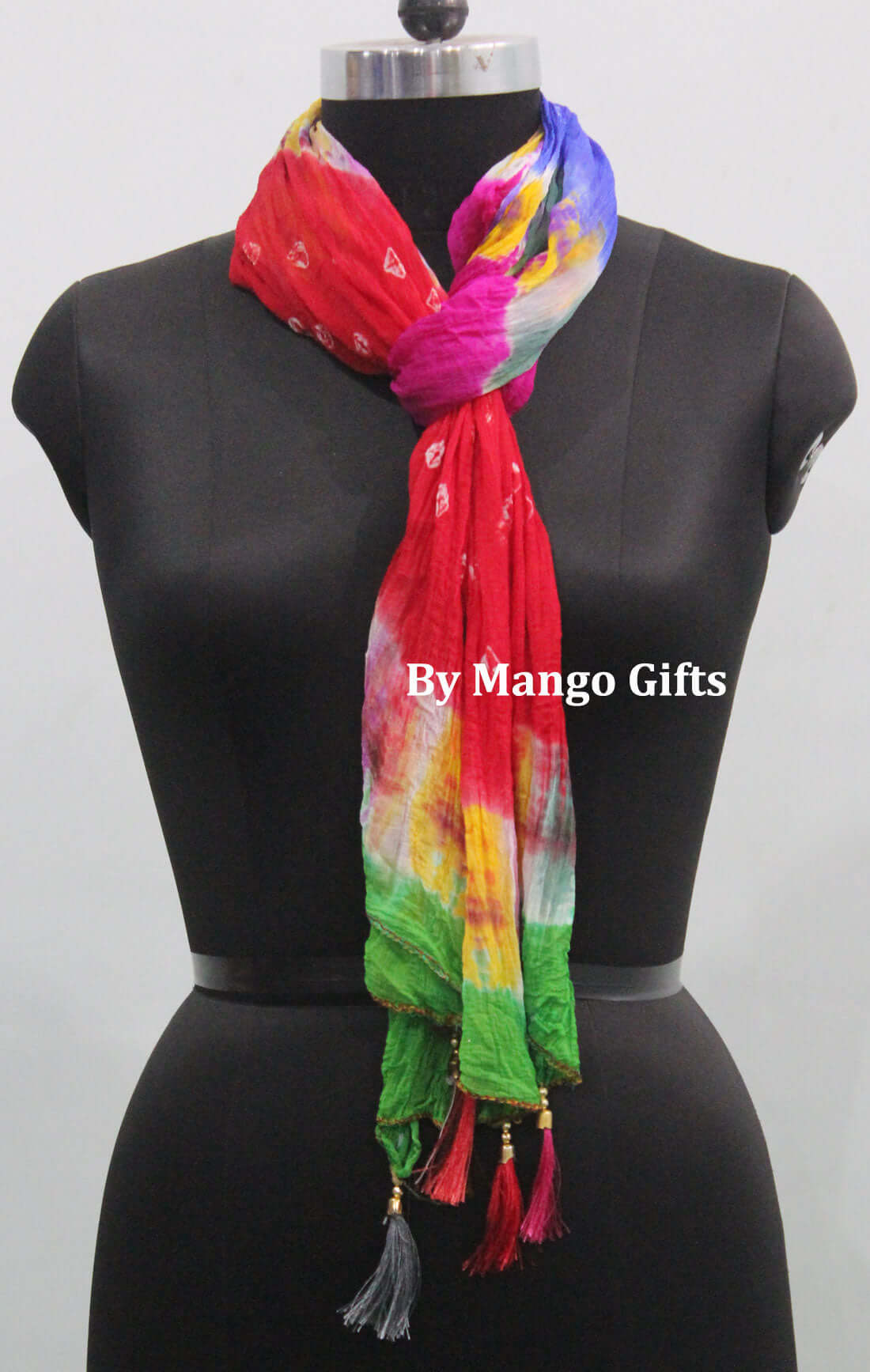 Handmade Tie-Dye Cotton Scarf | Boho Fashion Wrap