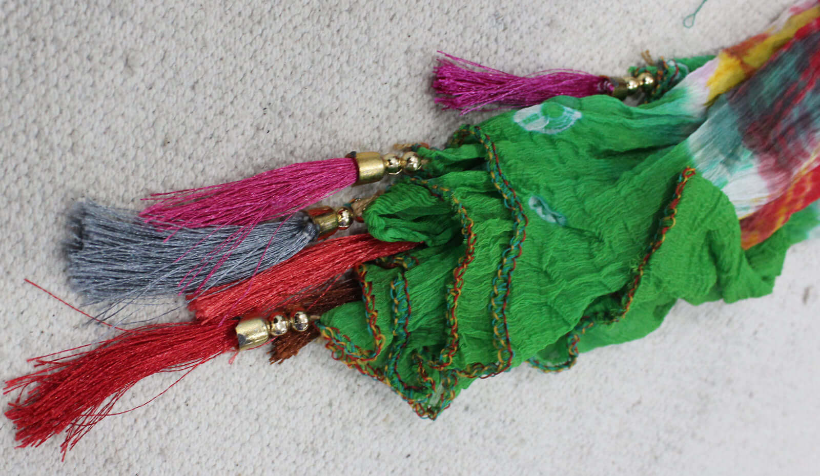 Handmade Tie-Dye Cotton Scarf | Boho Fashion Wrap