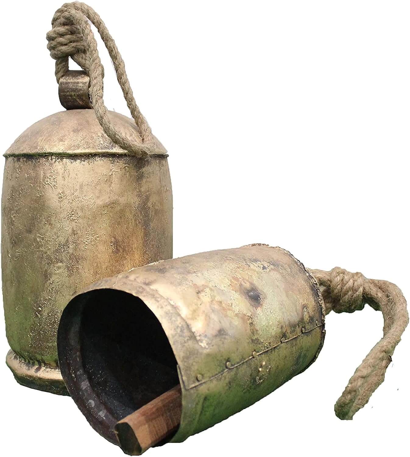 Large Indian Cow Bells - 7 Pcs for Home & Garden Décor