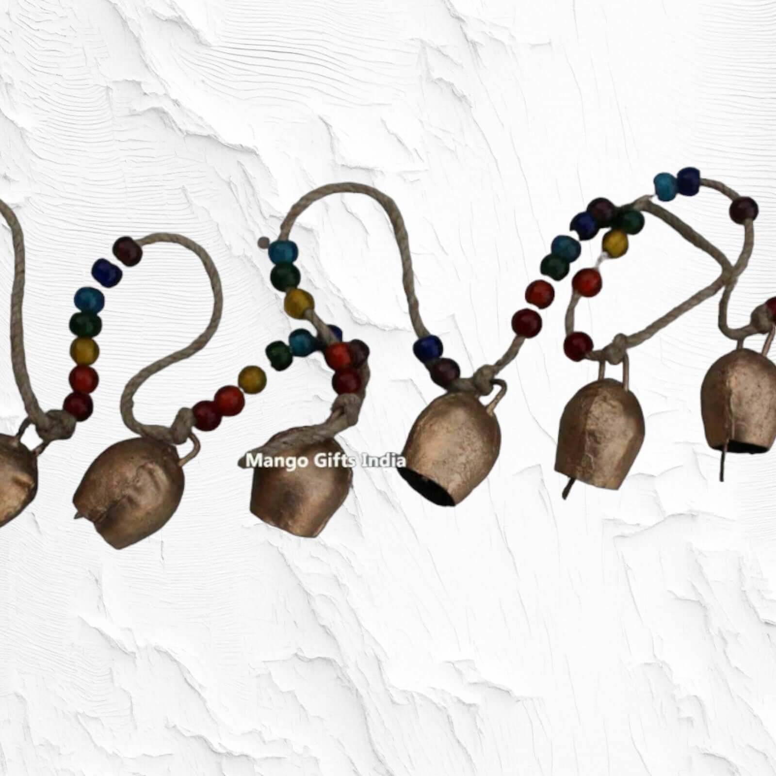 Rustic Vintage Bells Garland - 8 Decorative Mobile String Wreaths & Garlands