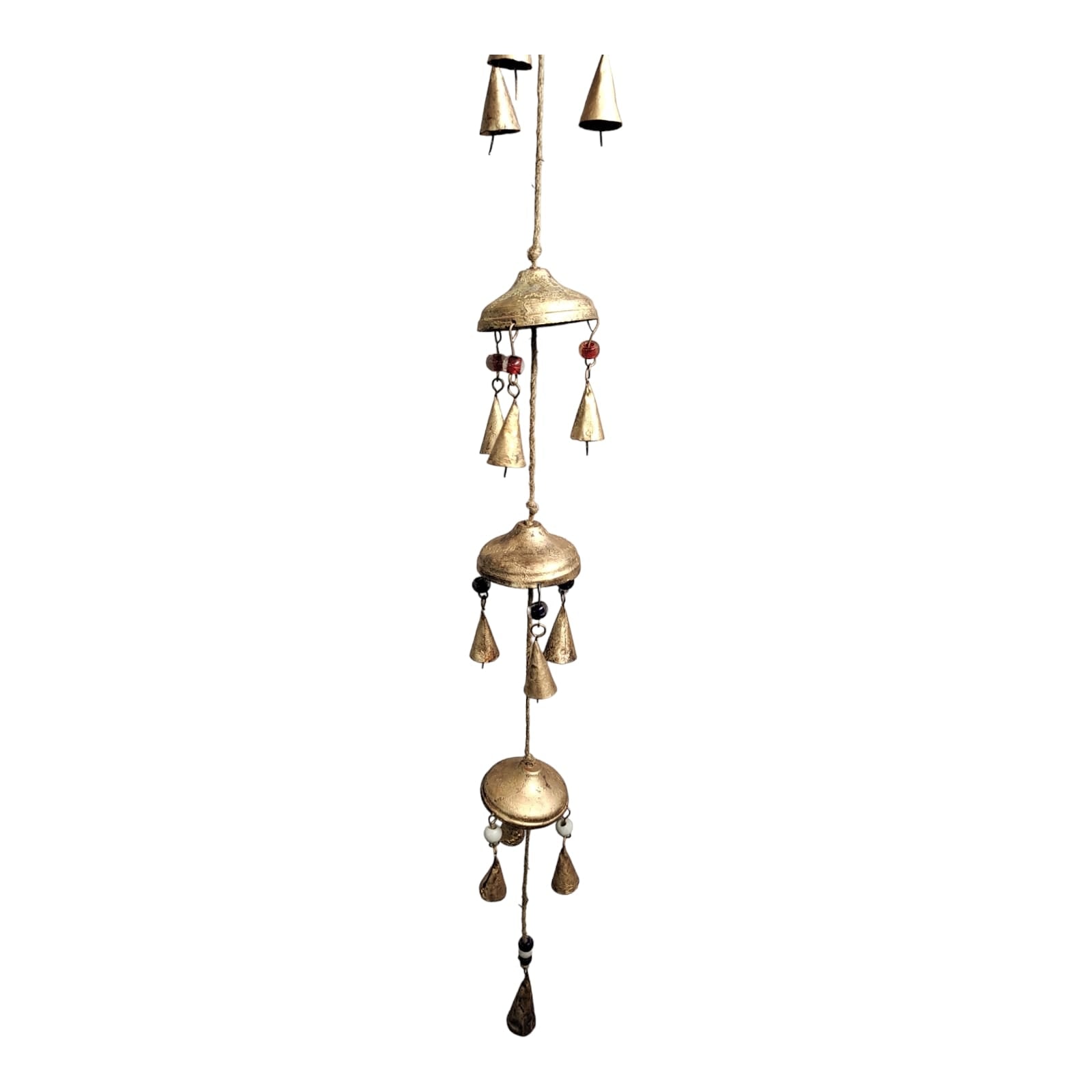 13 Iron tin bells hanging Chime 82 cm Length for Garden Outdoor or Patio Décor , Farmhouse Country Rustic Décor