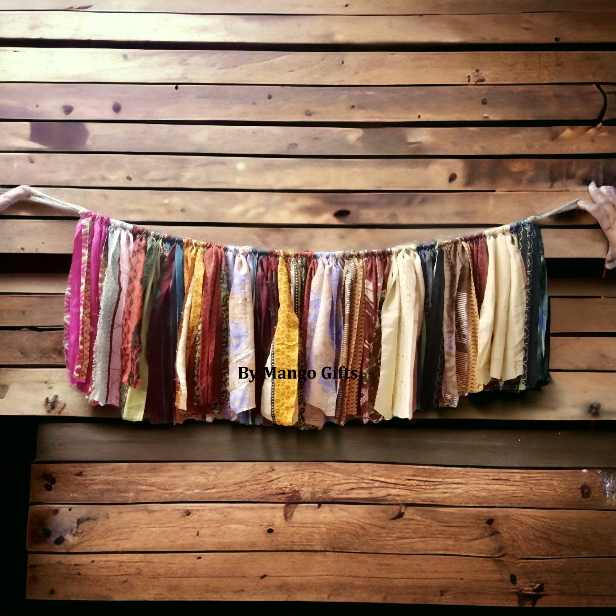 Eco-Friendly Silk Sari Valance - Bohemian Decor
