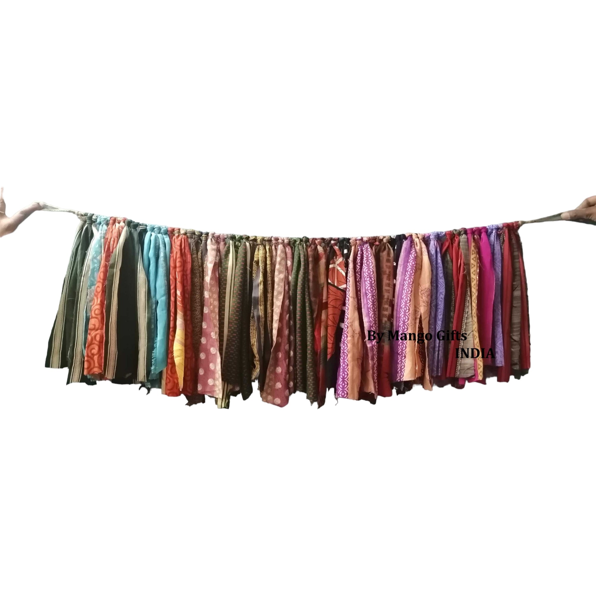 Eco-Friendly Silk Sari Valance - Bohemian Decor