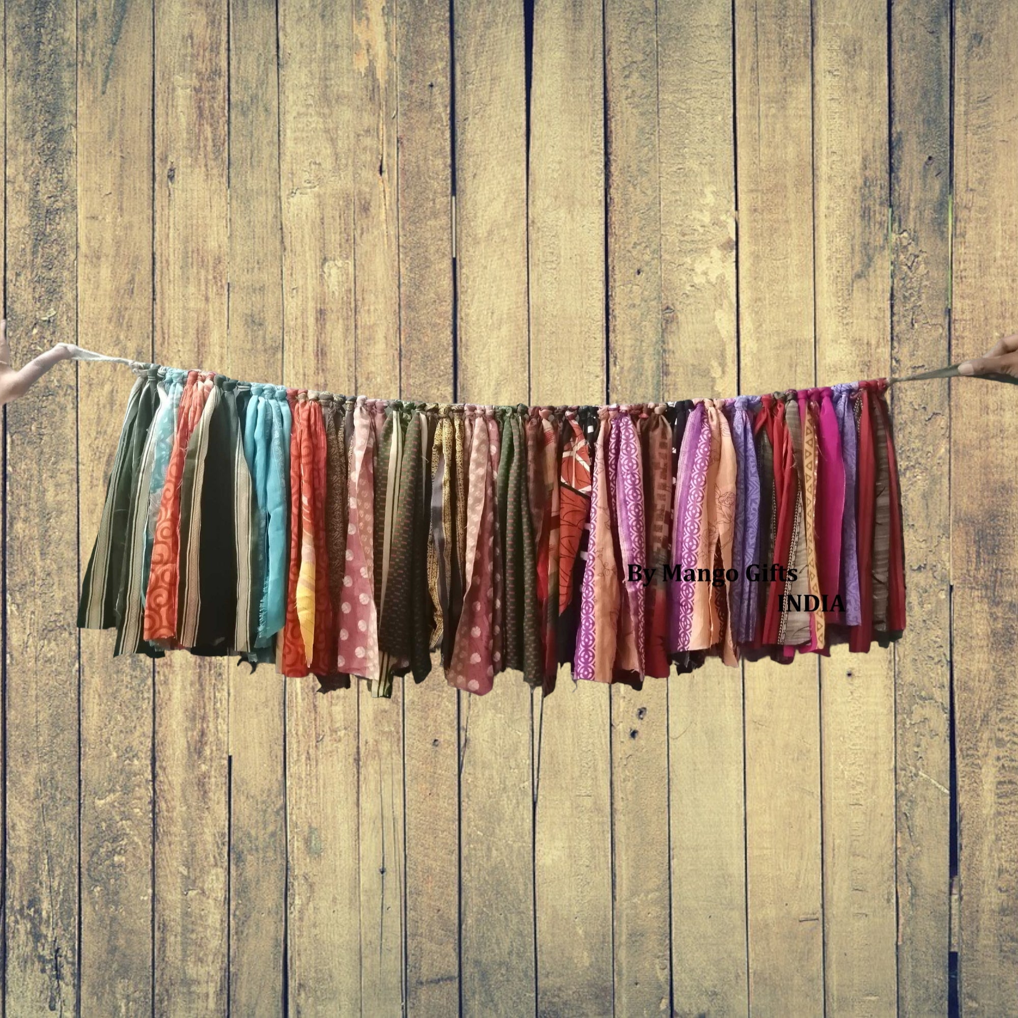 Eco-Friendly Silk Sari Valance - Bohemian Decor