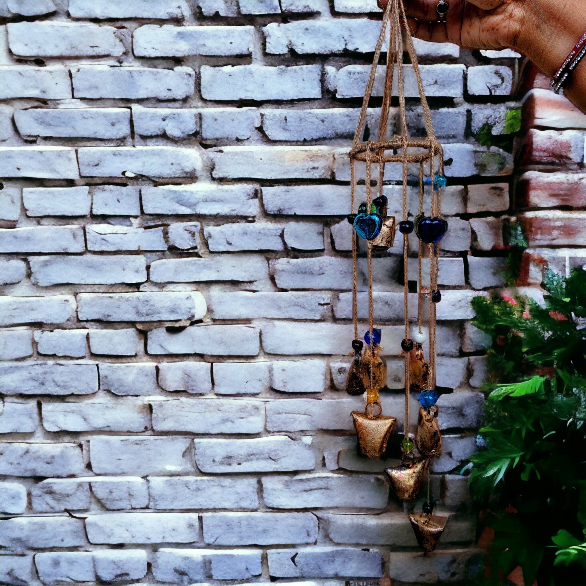 Rustic Vintage Tin cow bells hanging wind chimes decoration harmony bells Christmas holiday décor