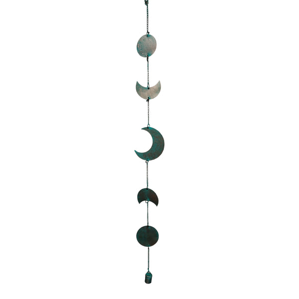 Mango Gifts Recycled Iron Moon Phase Wall Hanging Art for Moon Lovers Boho Home Décor 95 cm Length (Set of 5 Pcs)