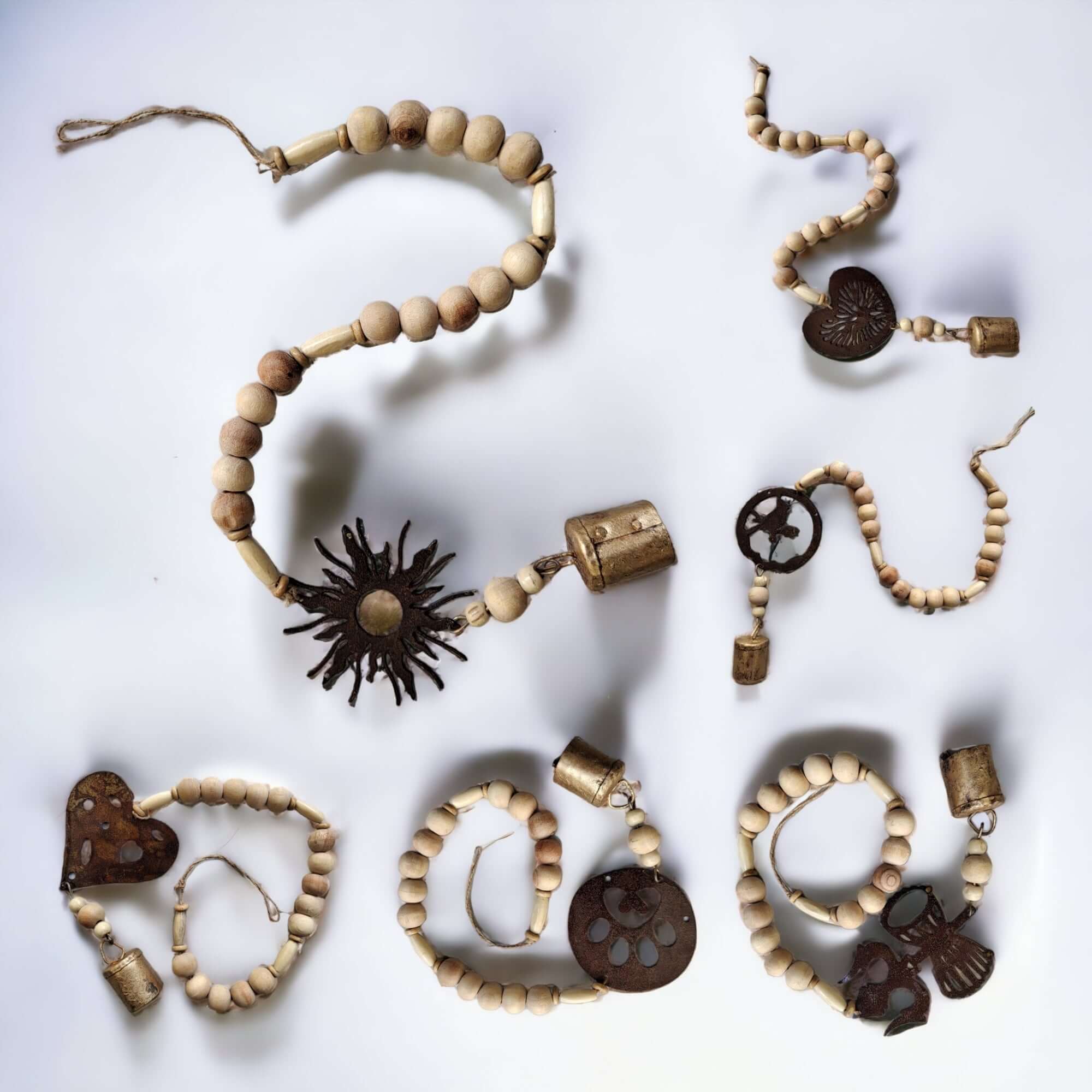 Jingle Bell Garland - Set of 5 Christmas Decorations