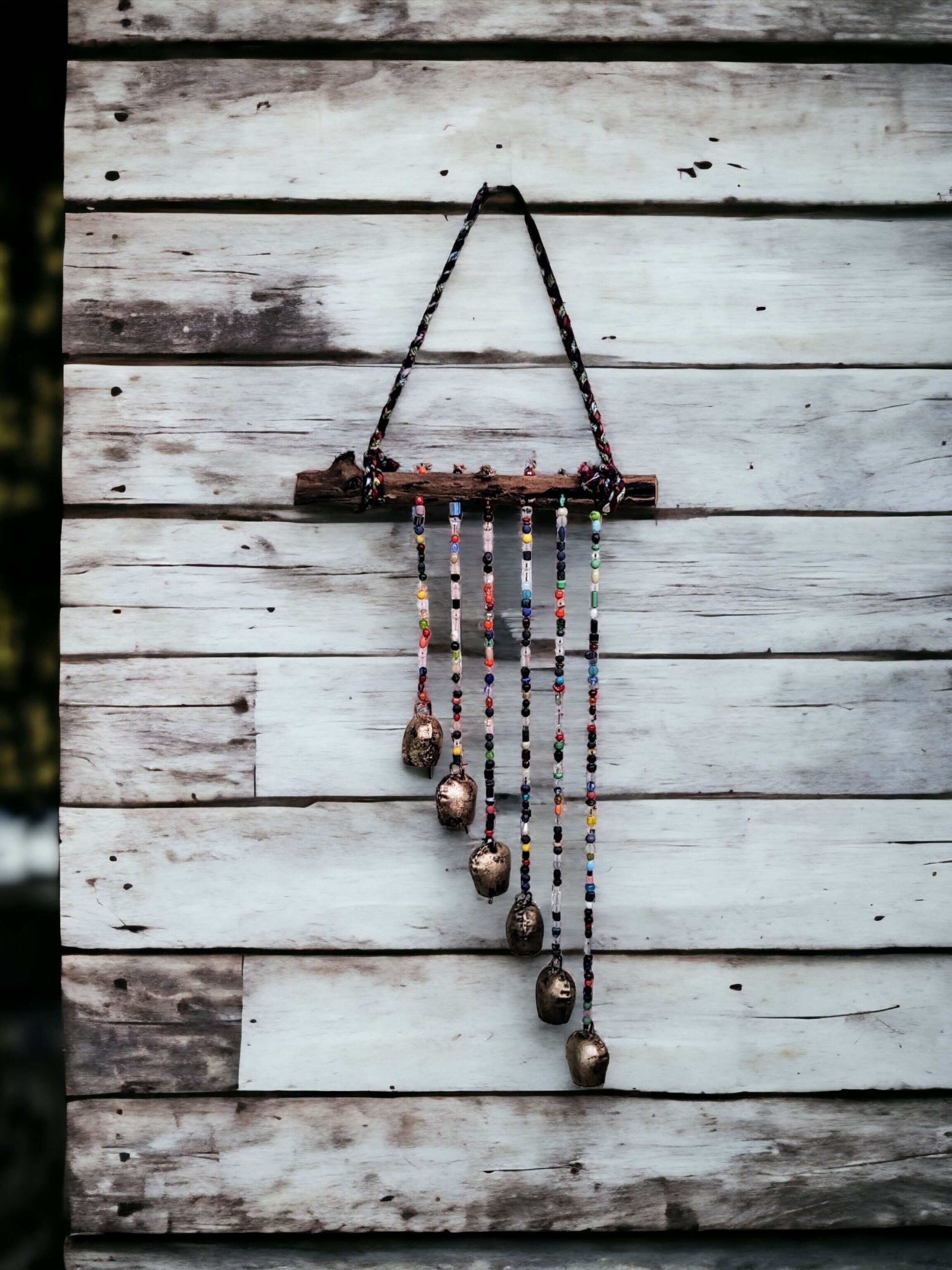 Handmade Bohemian Beaded Wind Chime - Set of 5