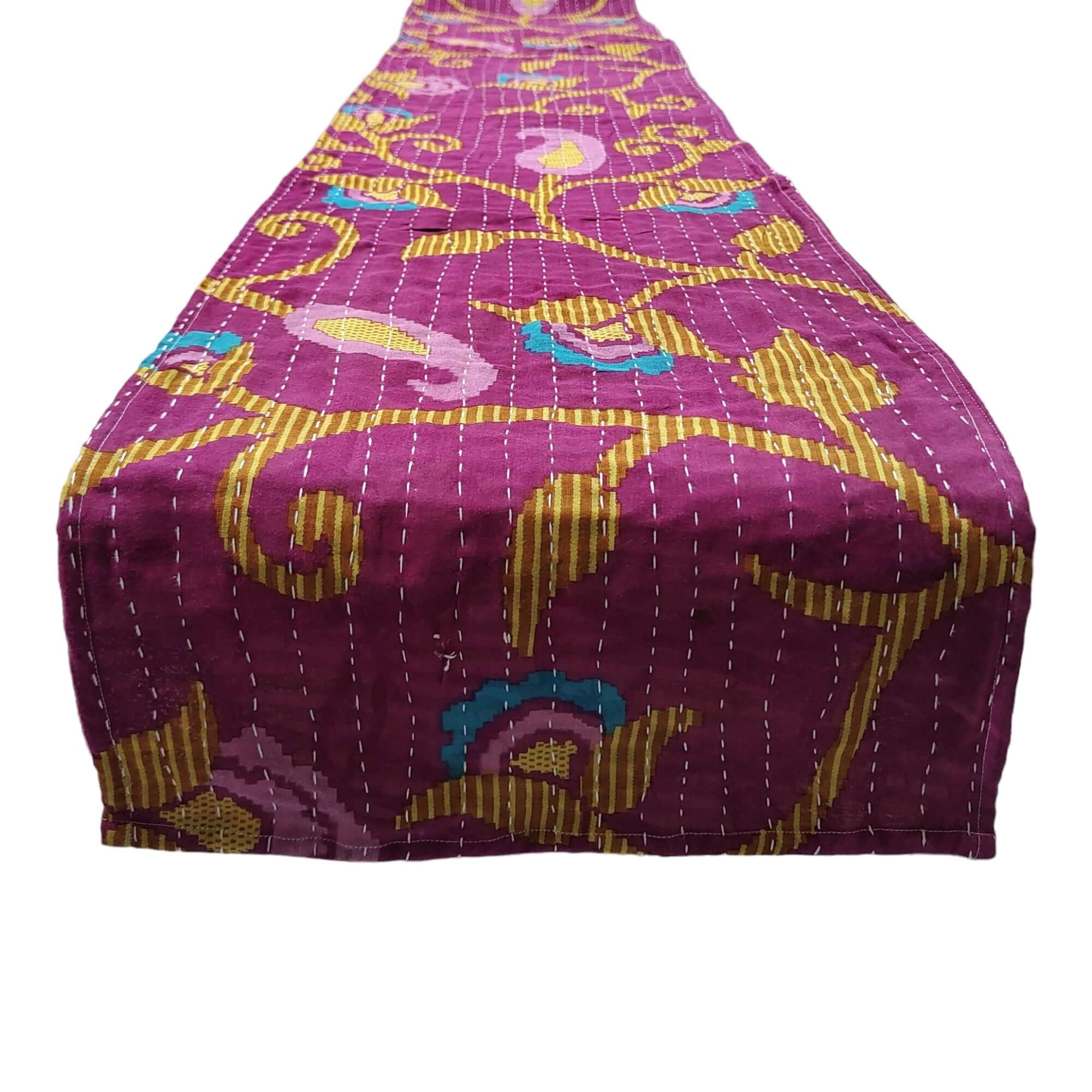 Bohemian Floral Cotton Table Runner - Vintage Decor